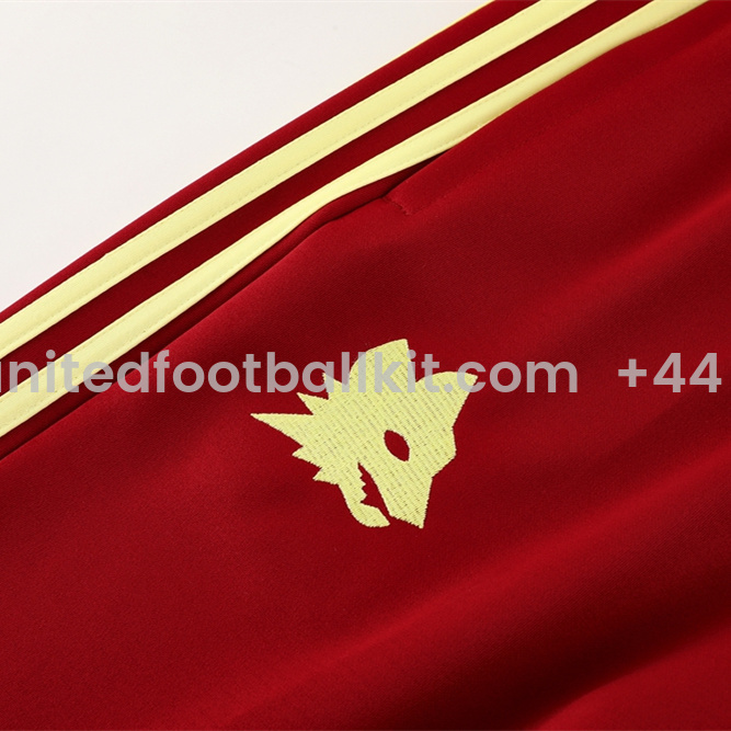Unitedfootballkit.com | Roma 24-25 Vintage Jacket Training Tracksuit - Red -Customize Name, Number and Patch | Worldwide Shipping