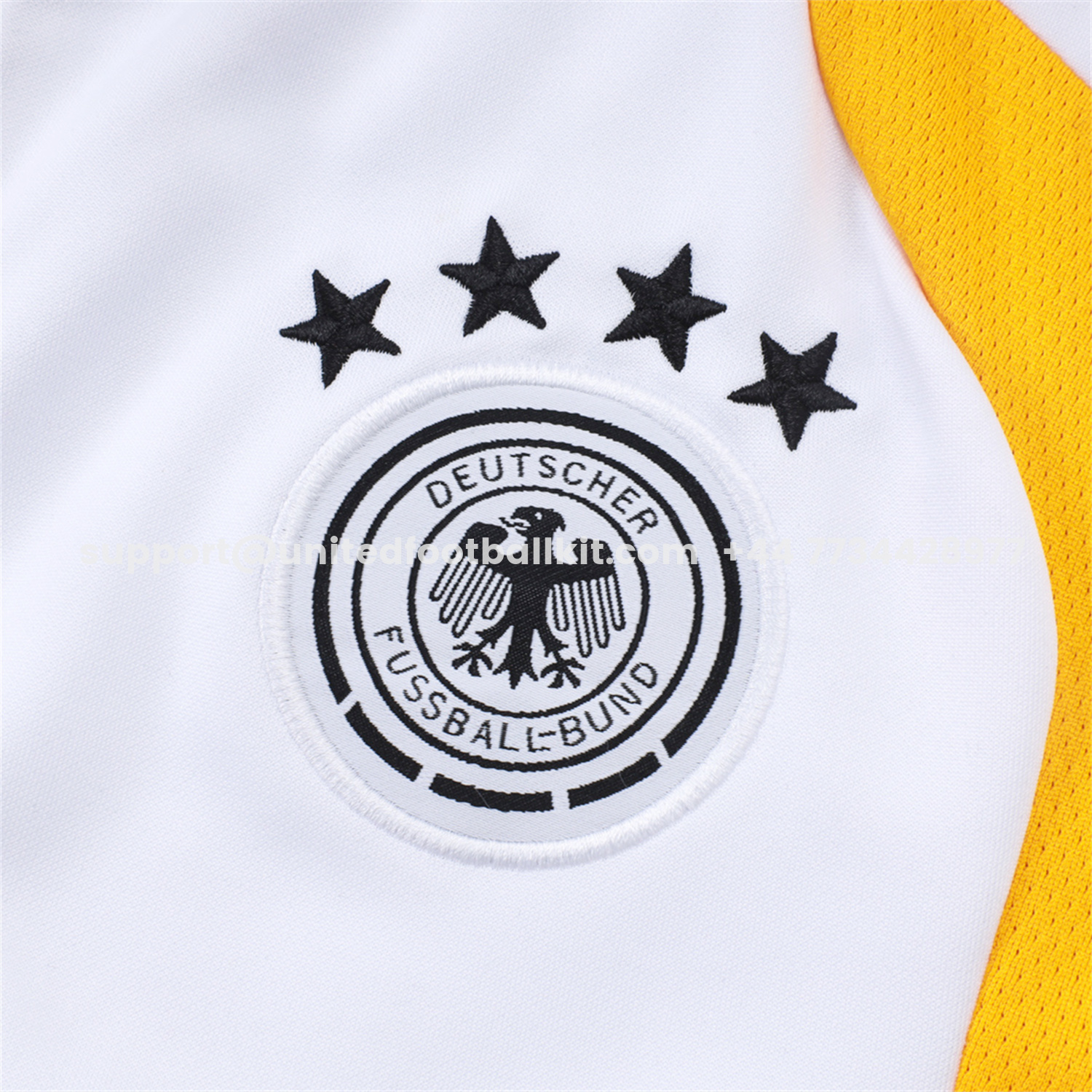Unitedfootballkit.com | Germany 2026 Windbreaker Training Set - White Top and Black Pants -Customize Name, Number and Patch | Worldwide Shipping