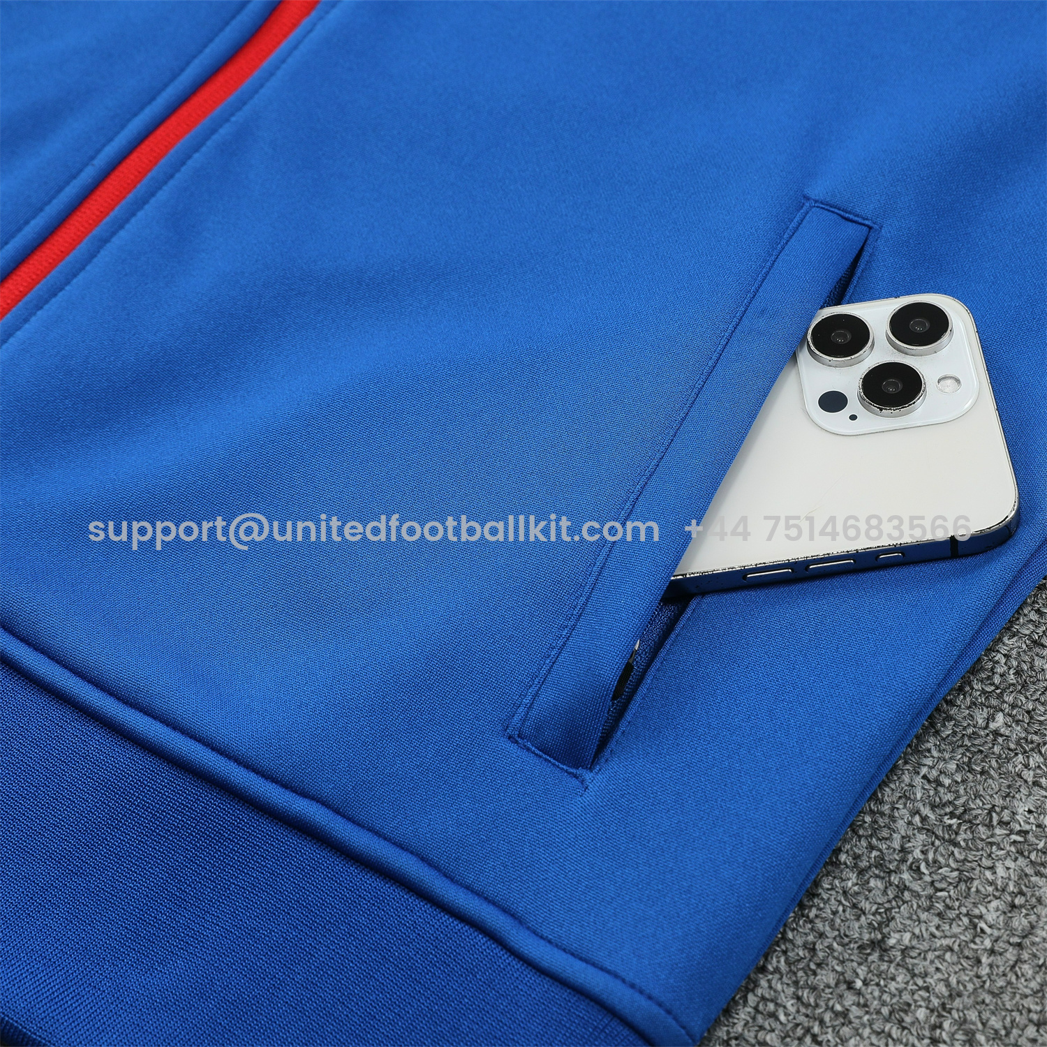 Unitedfootballkit.com | Paris Saint-Germain PSG 25-26 Jacket Training Tracksuit - Blue Jackets & Blue Pants -Customize Name, Number and Patch | Worldwide Shipping