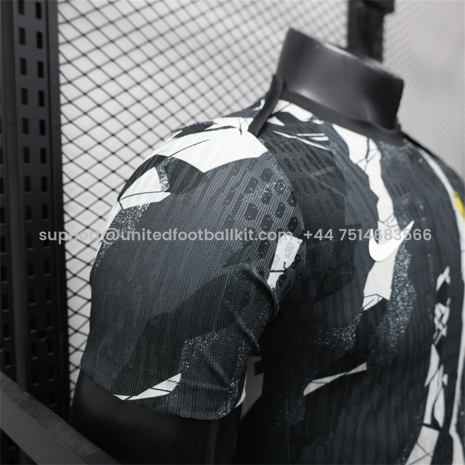 Unitedfootballkit.com | Al Ittihad Jeddah United 25-26 Black Pre-Match Jersey - Player Version -Customize Name, Number and Patch | Worldwide Shipping