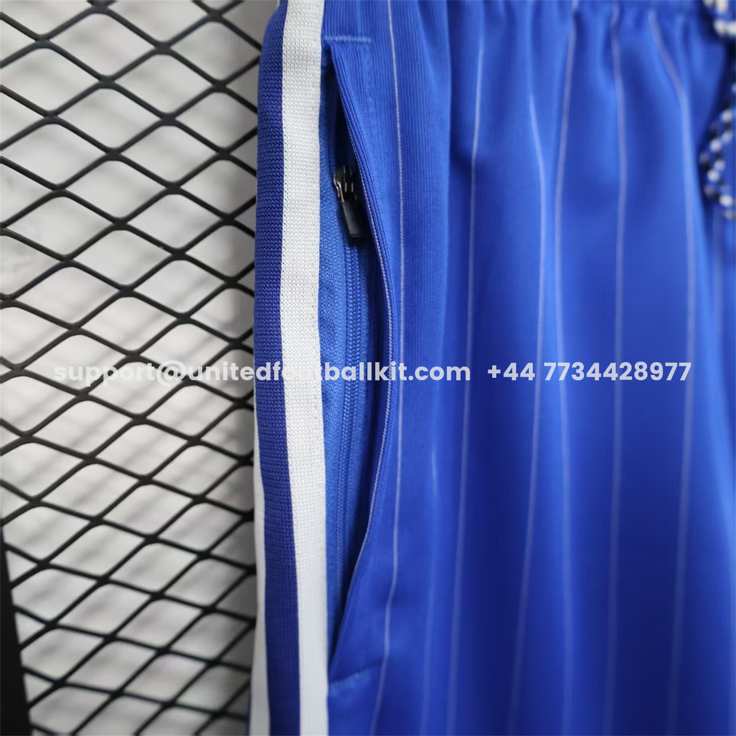 Unitedfootballkit.com | C.H.E.L.S.E.A 25-26 Trefoil Blue Travel Shorts - Player Version -Customize Name, Number and Patch | Worldwide Shipping