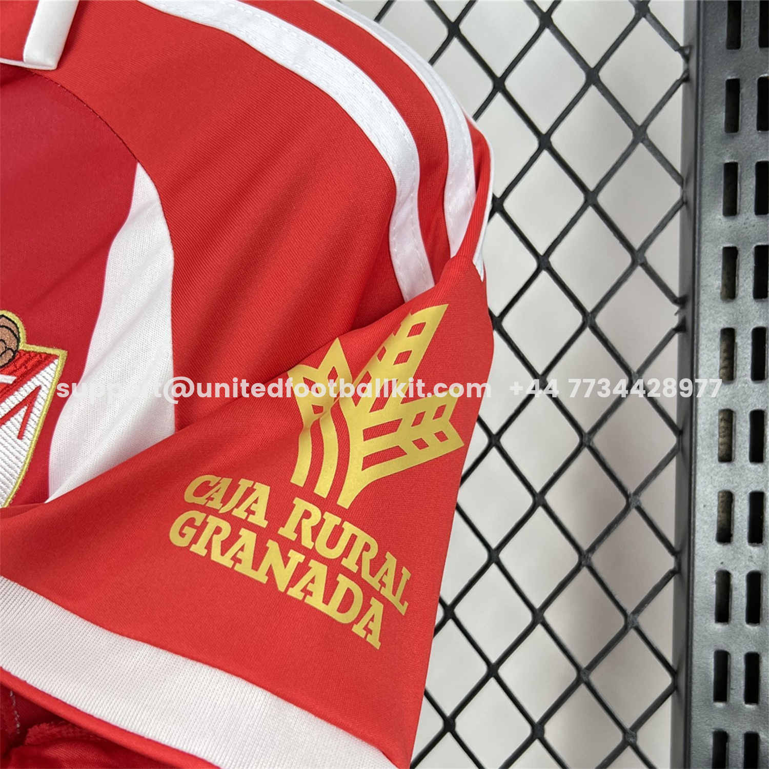 Unitedfootballkit.com | Granada CF 25-26 Retro Style Red Polo Jersey - Fans Version -Customize Name, Number and Patch | Worldwide Shipping
