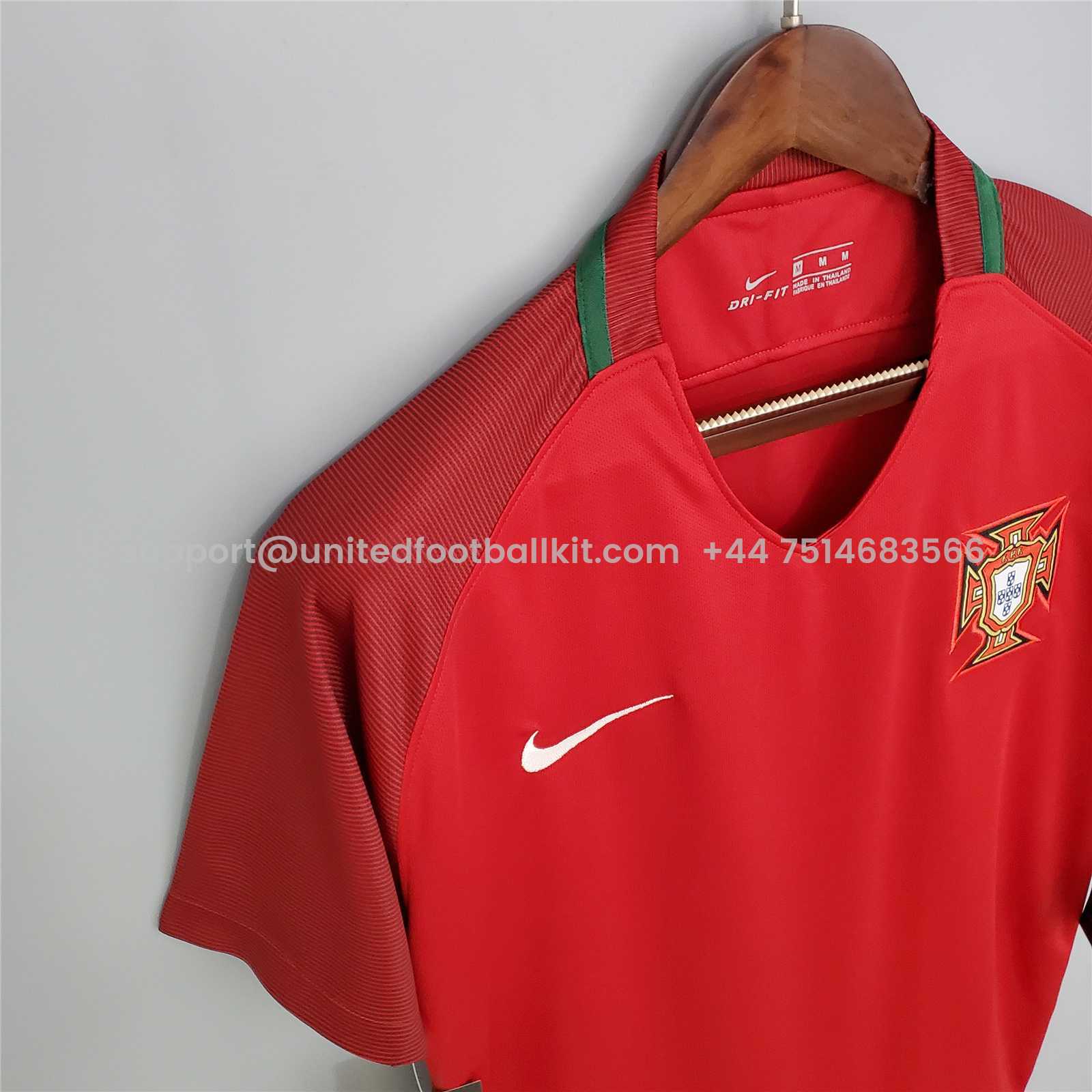 Unitedfootballkit.com | Retro Portugal 2016 Home Stadium Jersey -Customize Name, Number and Patch | Worldwide Shipping