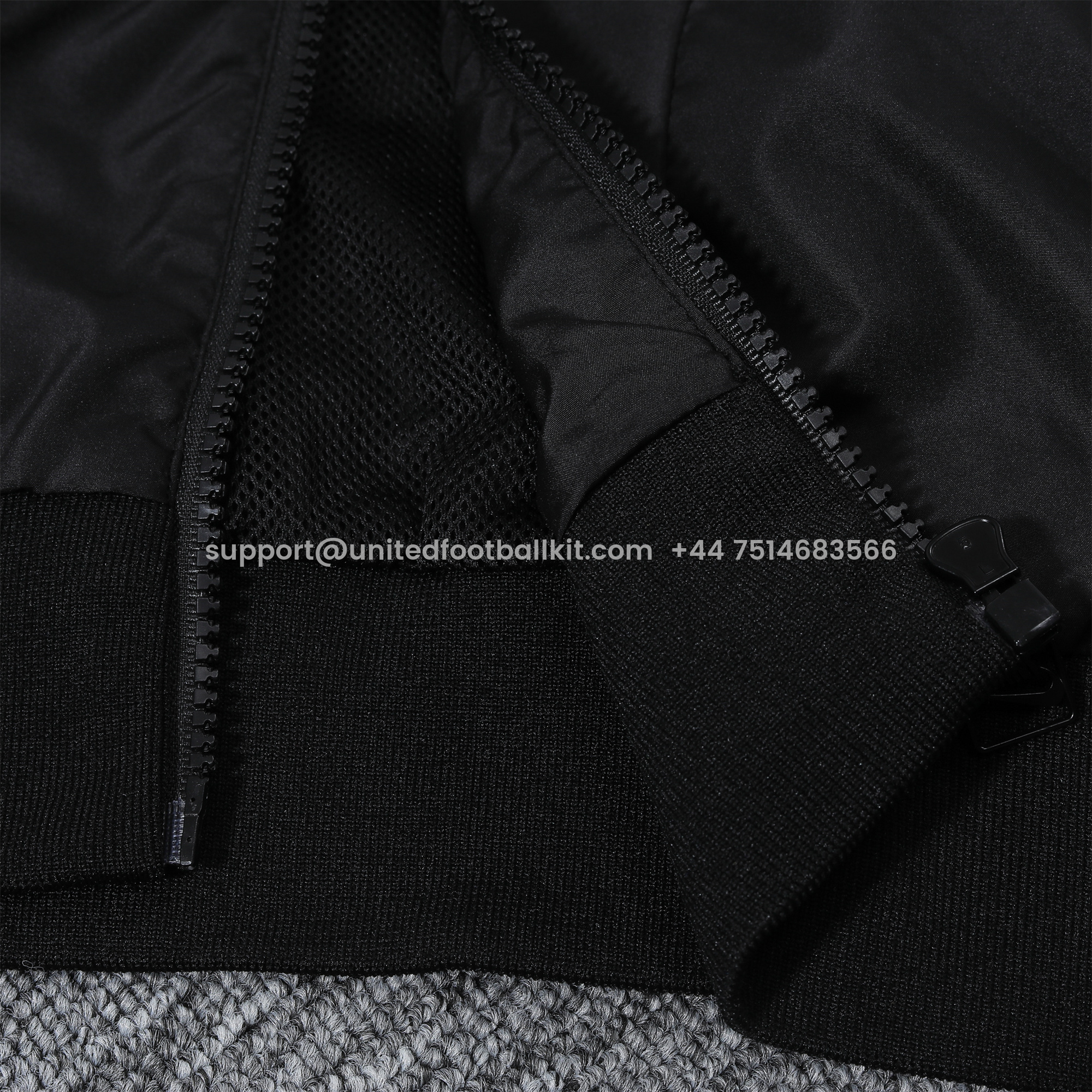 Unitedfootballkit.com | Inter Milan 24-25 Blue & Black Hooded Windbreaker - Player Version -Customize Name, Number and Patch | Worldwide Shipping