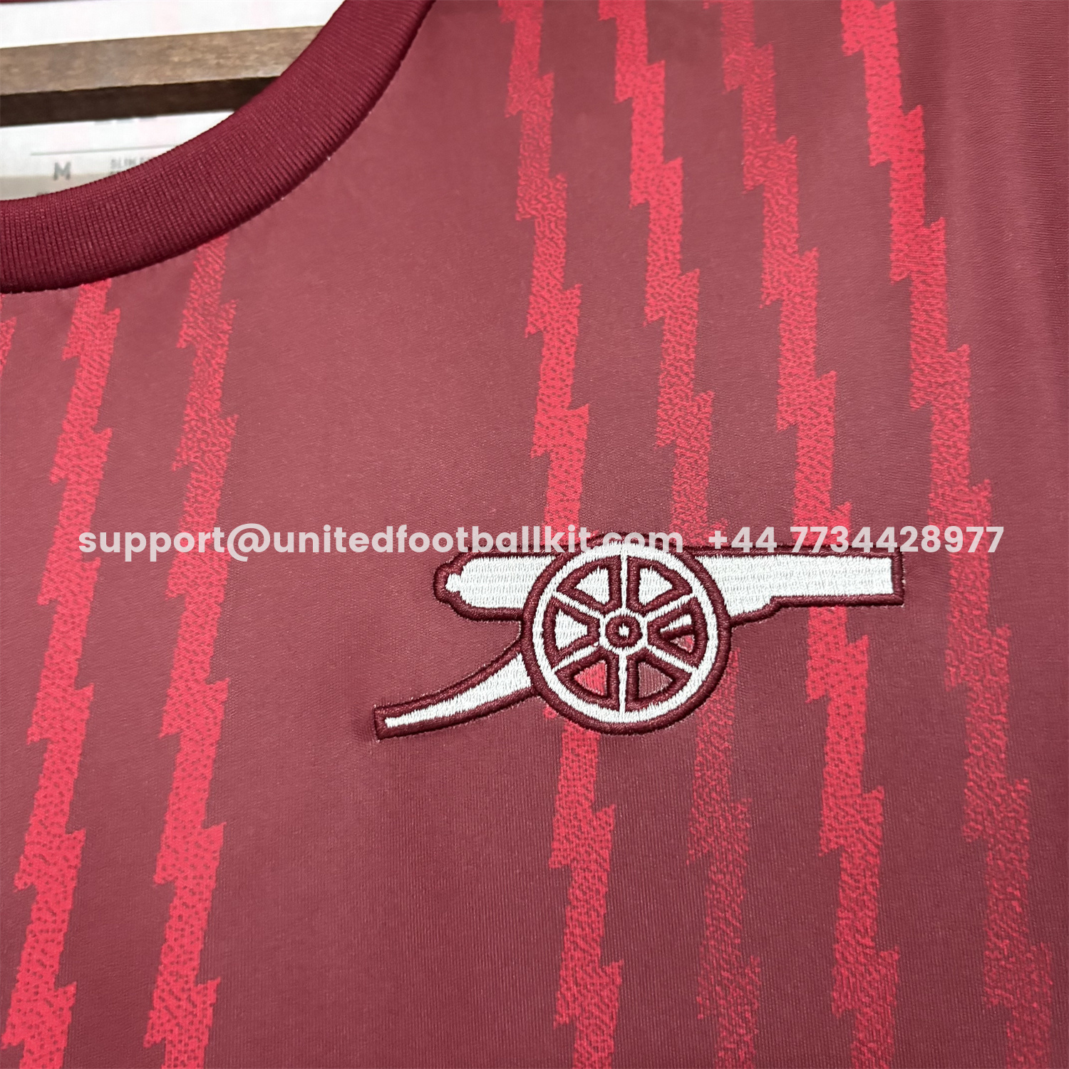 Unitedfootballkit.com | Arsenal 26-27 Red Lines Training Jersey - Fans Version -Customize Name, Number and Patch | Worldwide Shipping