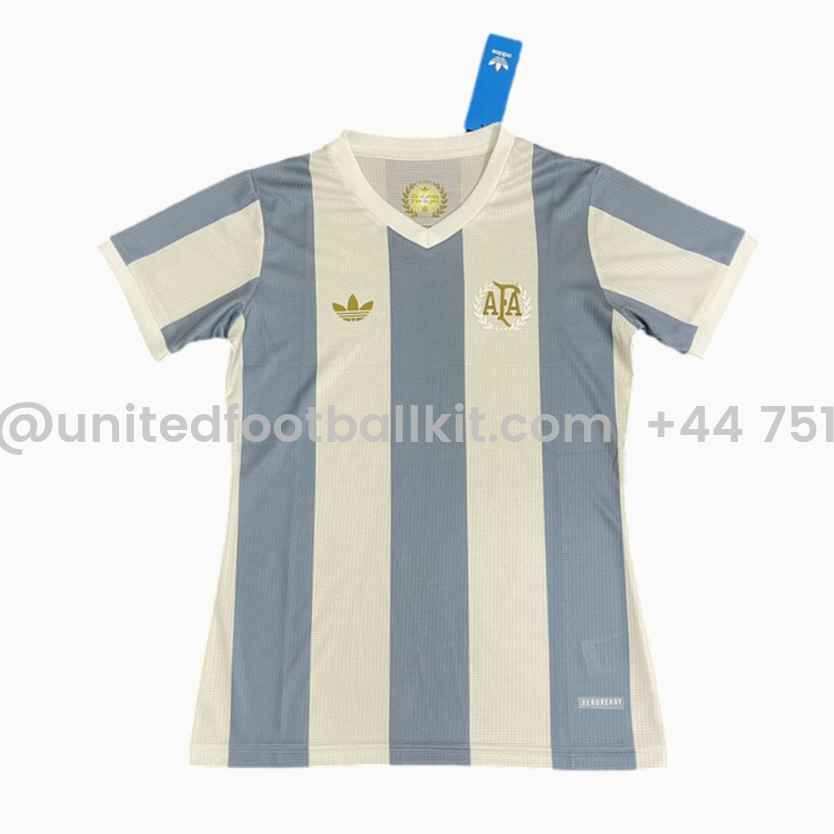 Unitedfootballkit.com | Women's Argentina 24-25 Adi 50 Years Anniversary Jersey -Customize Name, Number and Patch | Worldwide Shipping
