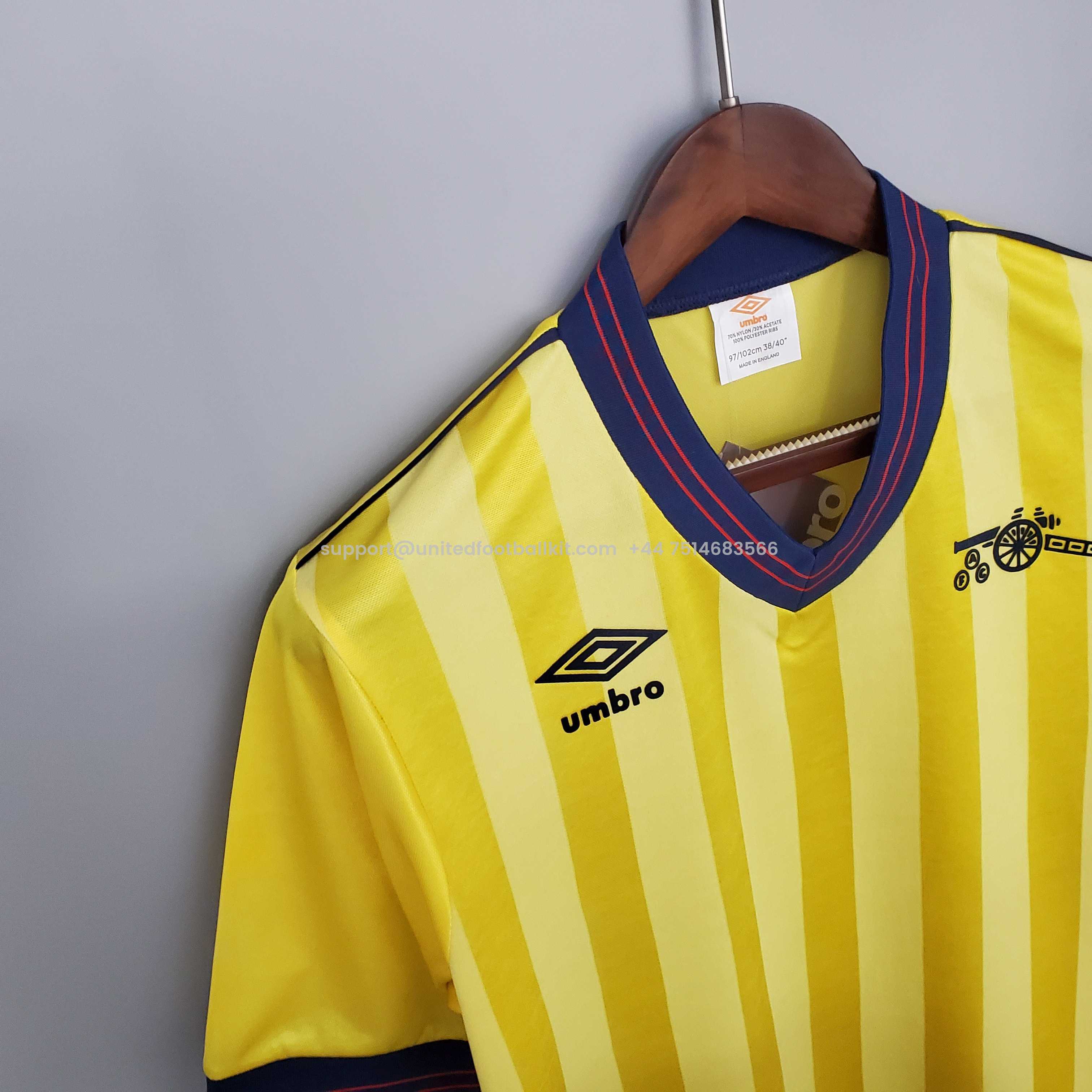 Unitedfootballkit.com | Retro Arsenal 83-86 Away Jersey -Customize Name, Number and Patch | Worldwide Shipping