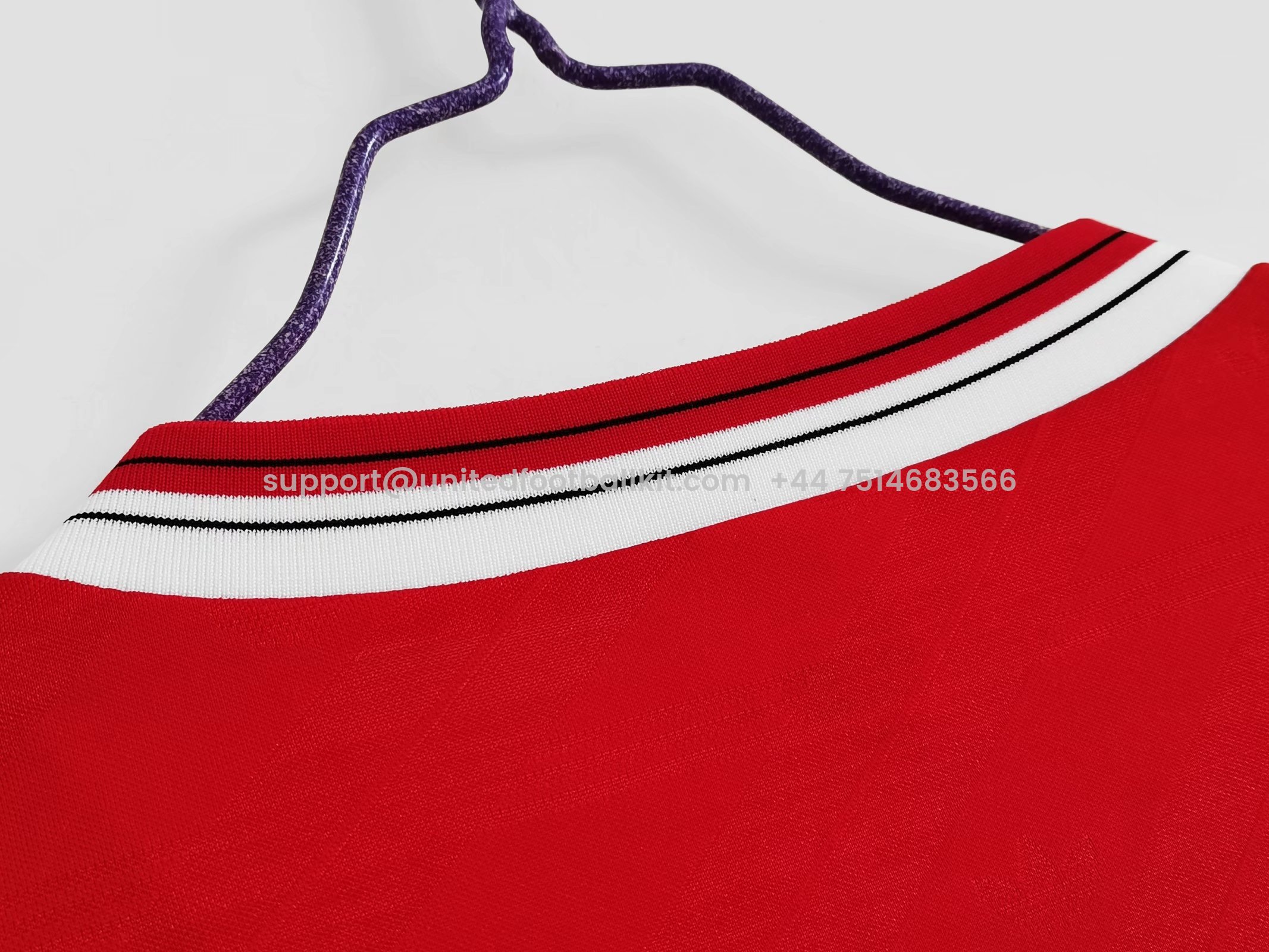 Unitedfootballkit.com | Retro Manchester United 86-88 Home Long Sleeve Jersey -Customize Name, Number and Patch | Worldwide Shipping