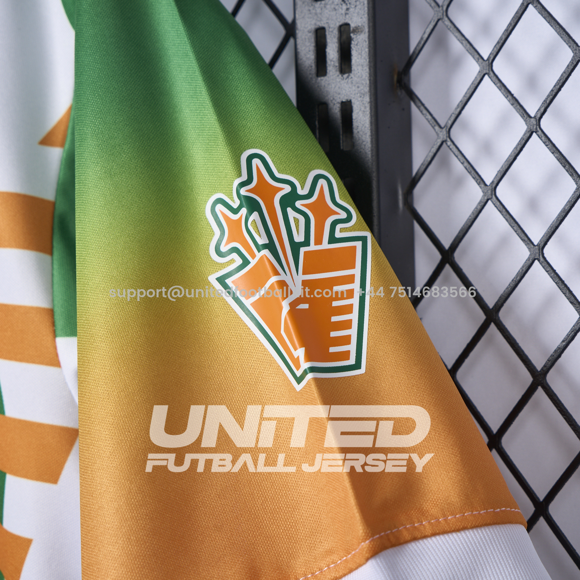 Unitedfootballkit.com | Venezia FC 24-25 Orange and Green Pre-Match Jersey - Fans Version -Customize Name, Number and Patch | Worldwide Shipping