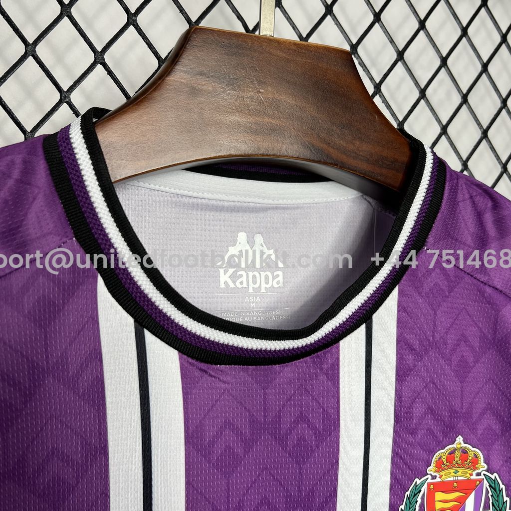 Unitedfootballkit.com | Valladolid 24-25 Home Stadium Jersey - Fans Version -Customize Name, Number and Patch | Worldwide Shipping