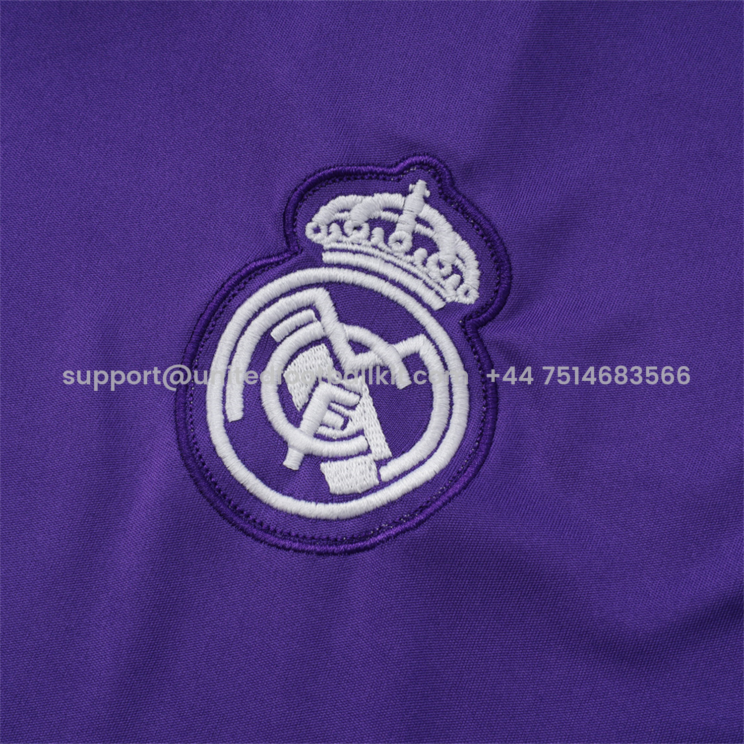 Unitedfootballkit.com | Real Madrid 25-26 Throwback Trefoil Vest Training Set - Purple -Customize Name, Number and Patch | Worldwide Shipping