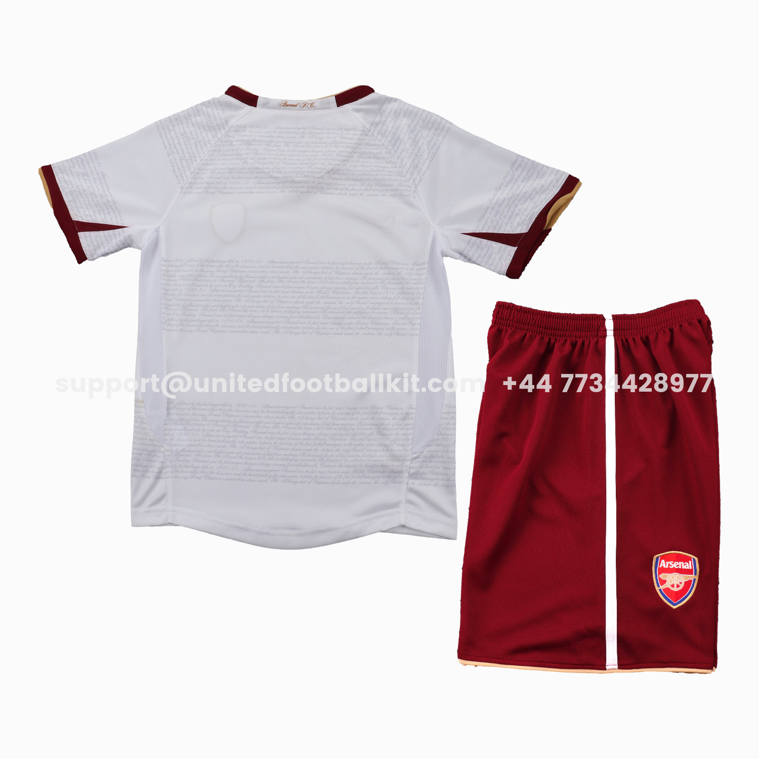 Unitedfootballkit.com | Retro Arsenal 2007-08 Away Kids Kit -Customize Name, Number and Patch | Worldwide Shipping