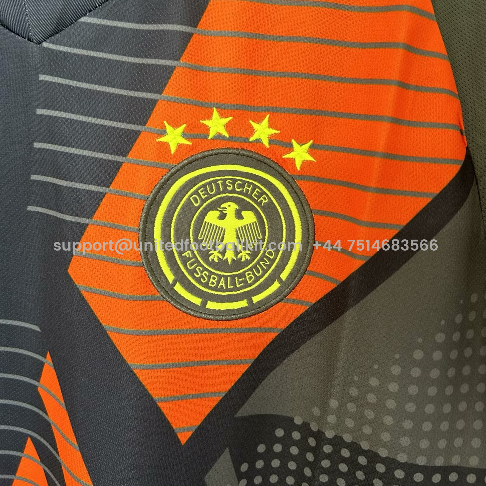 Unitedfootballkit.com | Germany 2024 Black Goalkeeper Jersey - Fans Version -Customize Name, Number and Patch | Worldwide Shipping