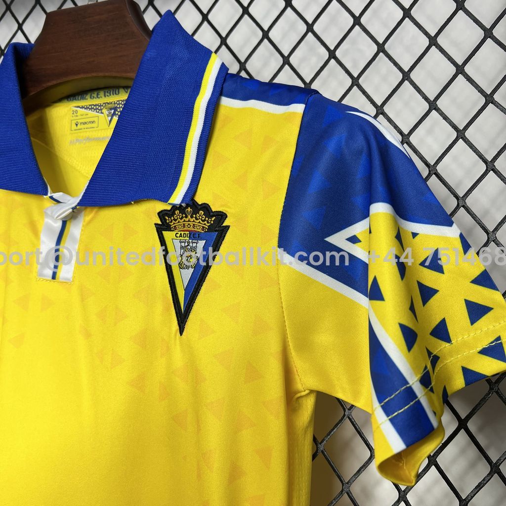 Unitedfootballkit.com | Cádiz Cadiz 24-25 Home Stadium Kids Kit -Customize Name, Number and Patch | Worldwide Shipping