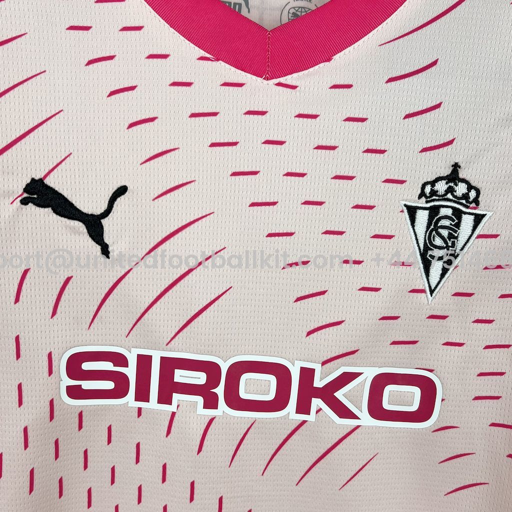 Unitedfootballkit.com | Sporting de Gijon 24-25 Third Kids Kit -Customize Name, Number and Patch | Worldwide Shipping