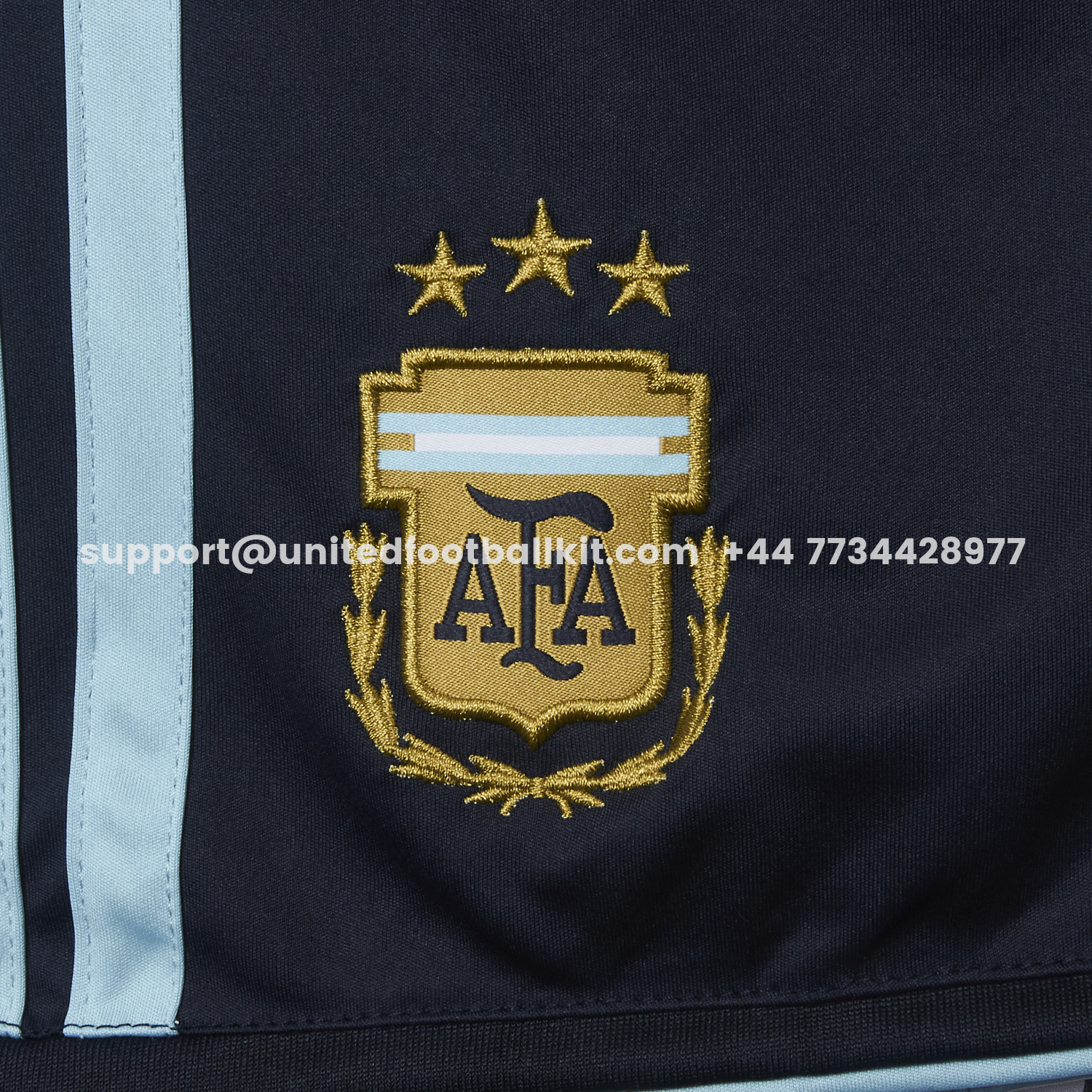 Unitedfootballkit.com | Argentina 2026 Home Black Shorts - Fans Version -Customize Name, Number and Patch | Worldwide Shipping
