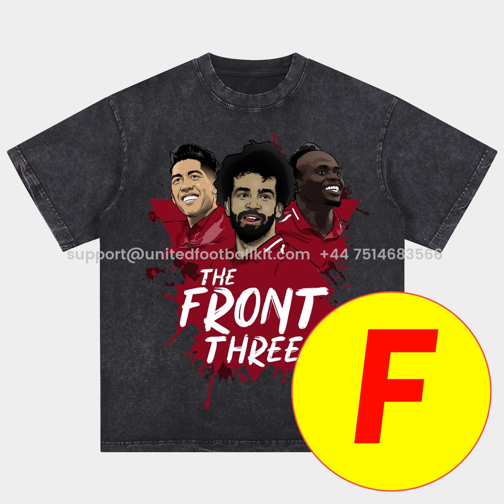 Unitedfootballkit.com | Salah Liverpool Klopp Arnold Oversized Washed T-Shirt -Customize Name, Number and Patch | Worldwide Shipping