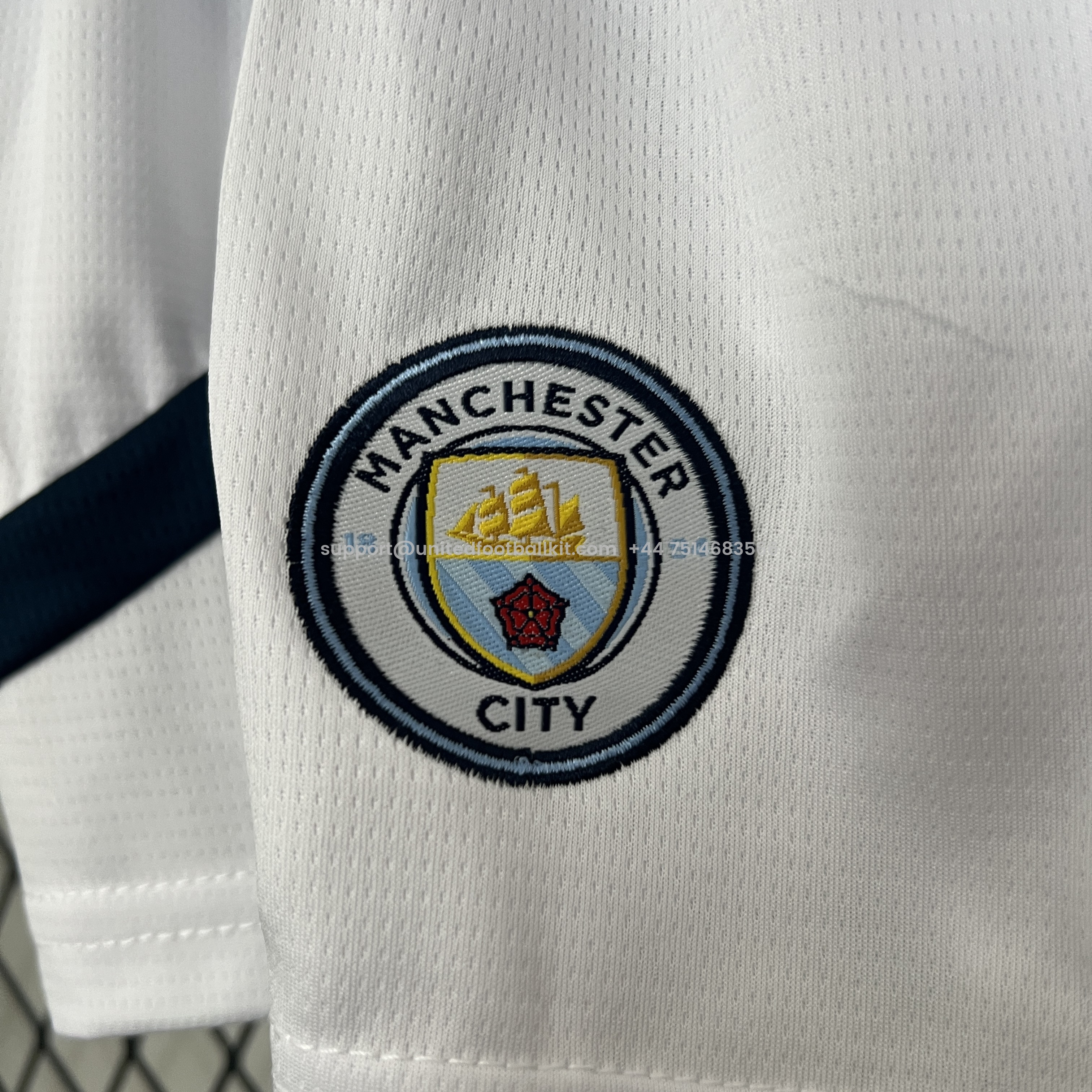 Unitedfootballkit.com | Manchester City 24-25 Home Stadium Kids Kit -Customize Name, Number and Patch | Worldwide Shipping