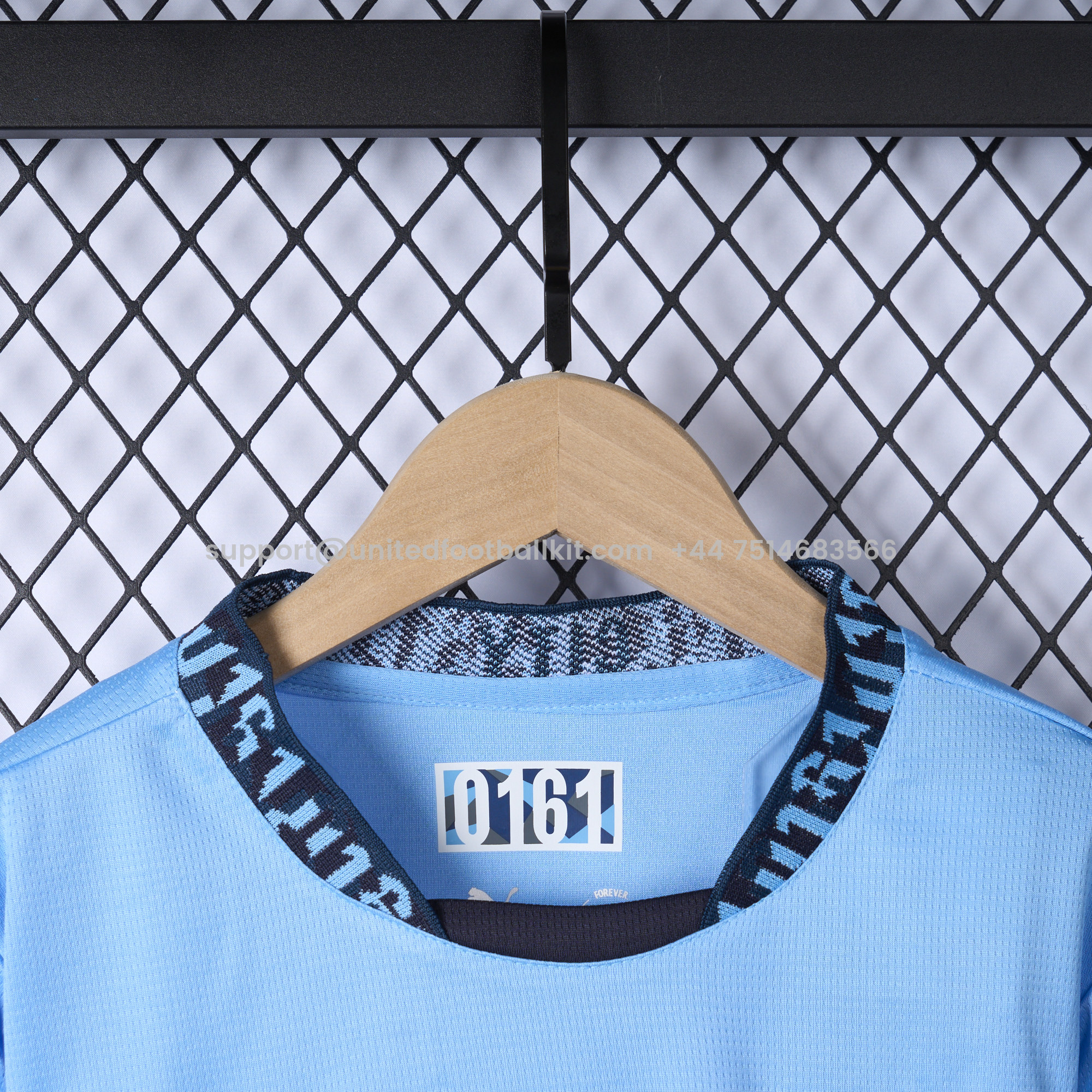 Unitedfootballkit.com | Manchester City 24-25 Home Long Sleeve Kids Kit -Customize Name, Number and Patch | Worldwide Shipping