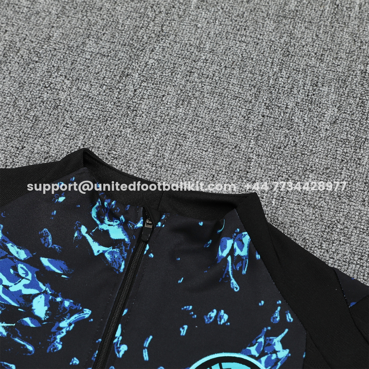 Unitedfootballkit.com | Inter Milan 25-26 Long Sleeve Training Set - Blue Dragon Scales Top & Black Pants -Customize Name, Number and Patch | Worldwide Shipping