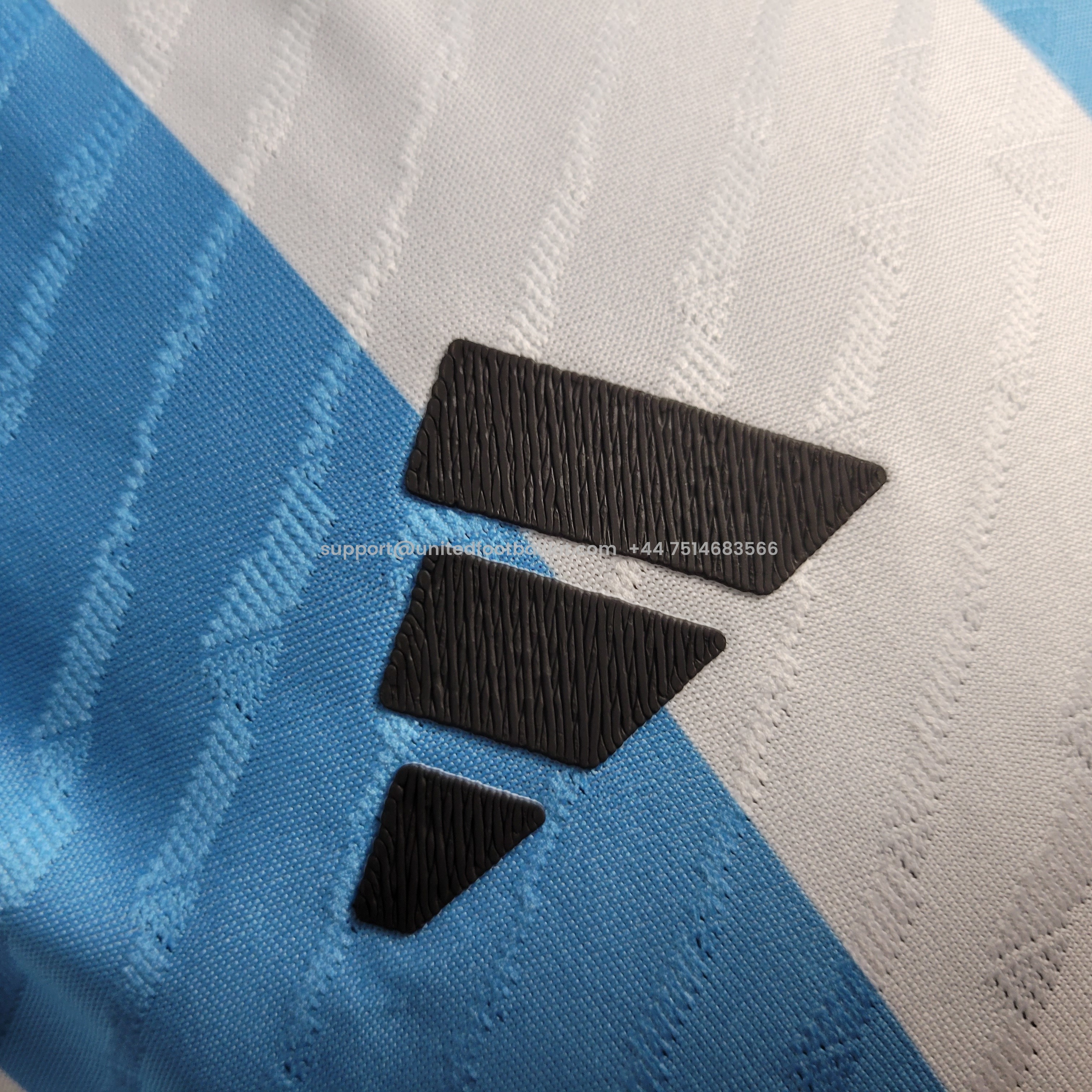 Unitedfootballkit.com | Argentina 3 Stars 22-23 Home Stadium Jersey - Player Version ( with 2022 World Champions Patch ) -Customize Name, Number and Patch | Worldwide Shipping