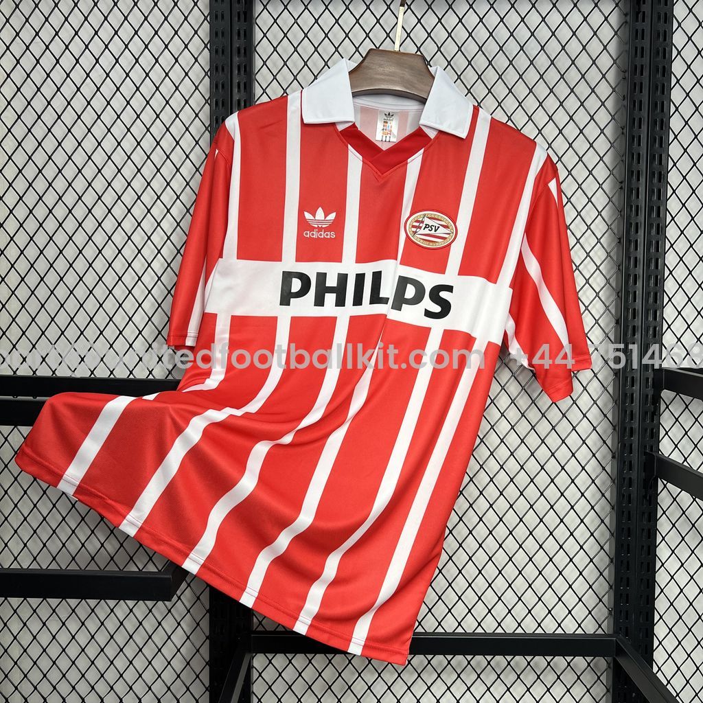 Unitedfootballkit.com | Retro PSV Eindhoven 1990-92 Home Jersey -Customize Name, Number and Patch | Worldwide Shipping