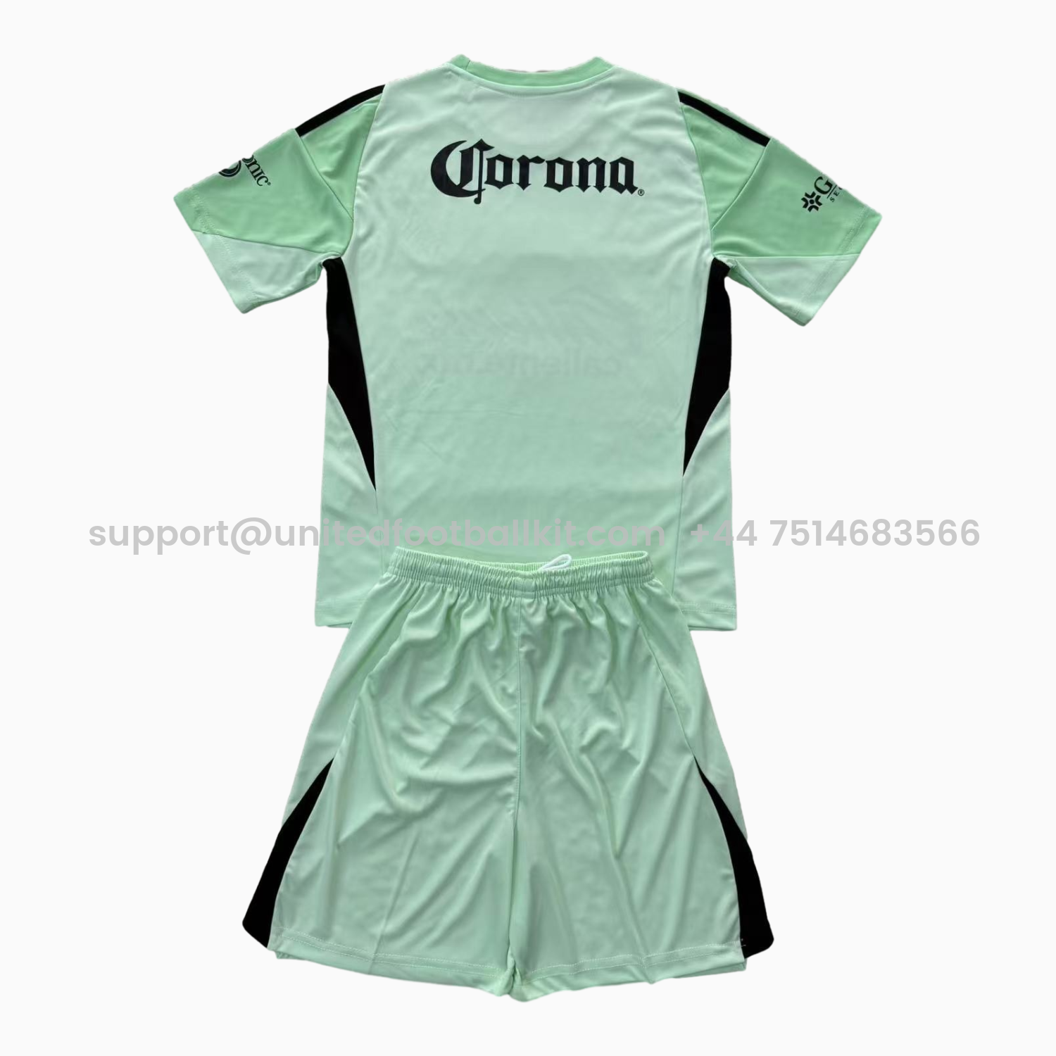 Unitedfootballkit.com | Club América 25-26 Green Goalkeeper Kids Kit -Customize Name, Number and Patch | Worldwide Shipping