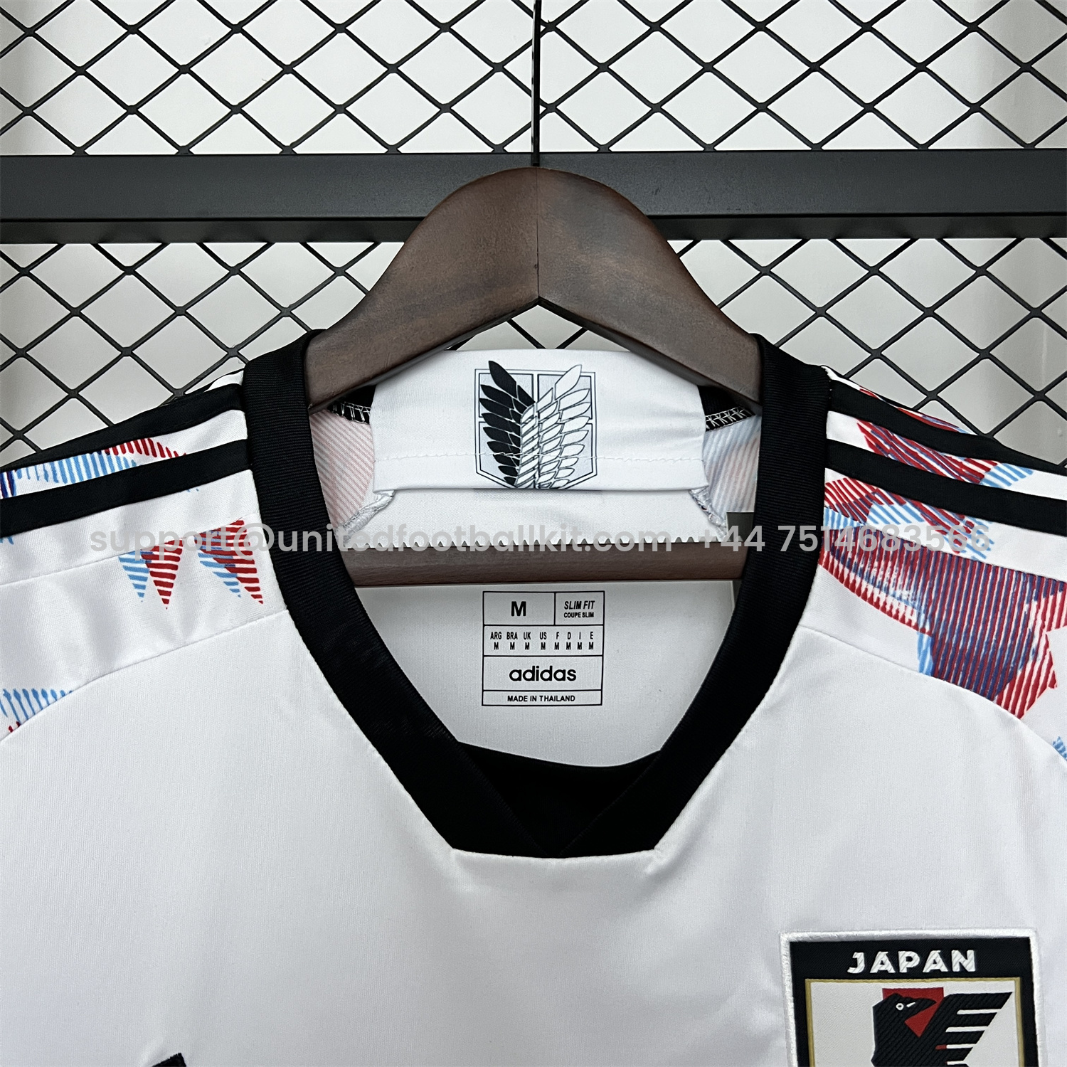 Unitedfootballkit.com | Japan 2024 Levi Ackerman White Jersey - Fans Version -Customize Name, Number and Patch | Worldwide Shipping