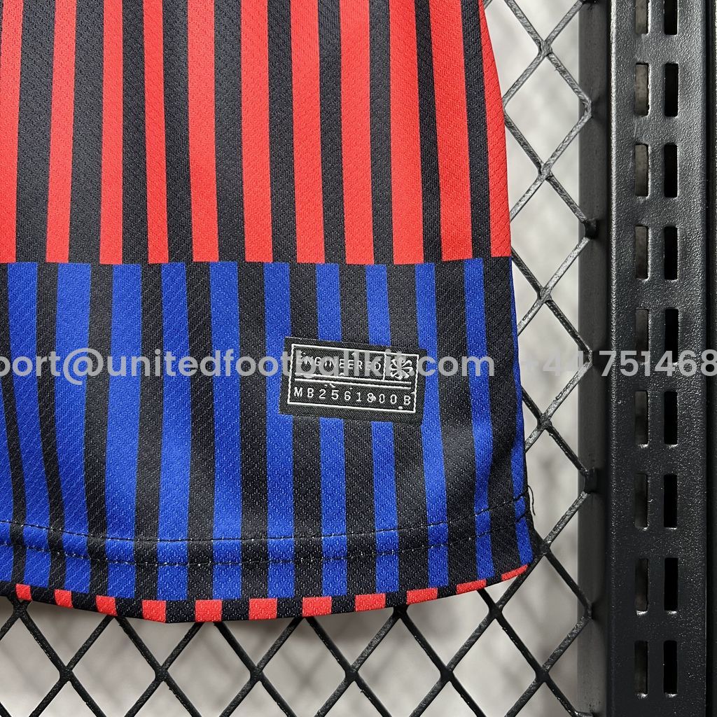 Unitedfootballkit.com | Barcelona 24-25 Stripe Pre-Match Training Jersey - Fans Version -Customize Name, Number and Patch | Worldwide Shipping