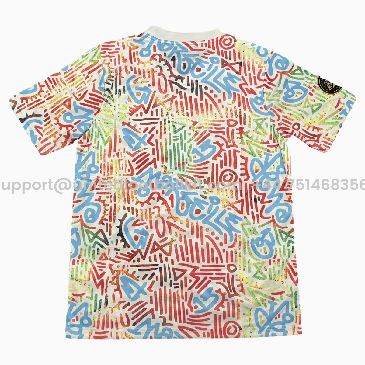 Unitedfootballkit.com | Marseille 24-25 Color Graffiti Pre-match Training Jersey - Fans Version -Customize Name, Number and Patch | Worldwide Shipping