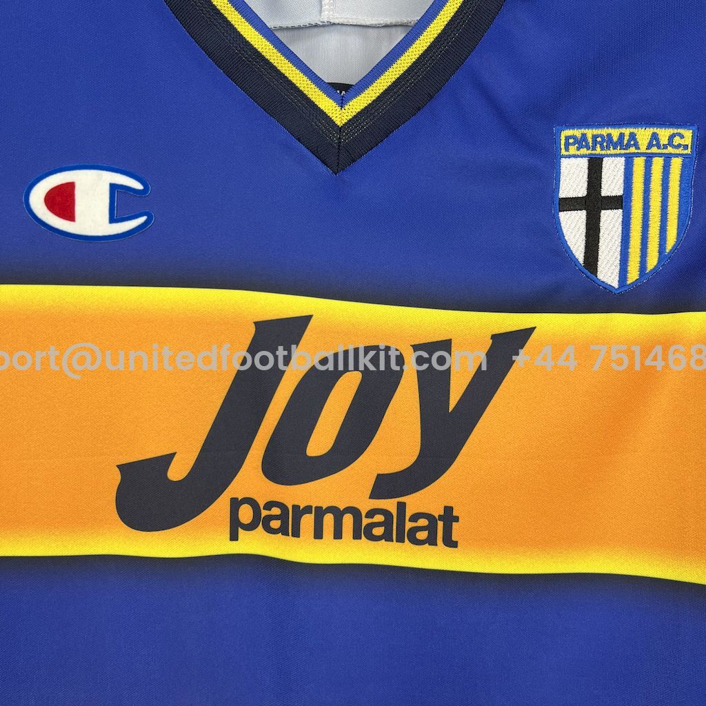 Unitedfootballkit.com | Retro Parma 2001-02 Home Jersey - Fans Version -Customize Name, Number and Patch | Worldwide Shipping