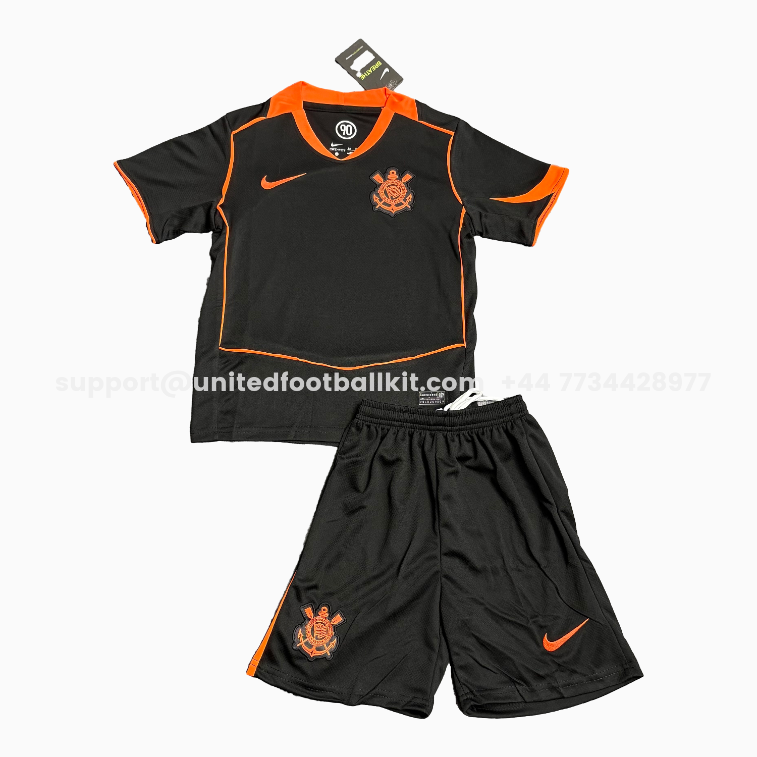 Unitedfootballkit.com | Corinthians 25-26 Third Kids Kit -Customize Name, Number and Patch | Worldwide Shipping