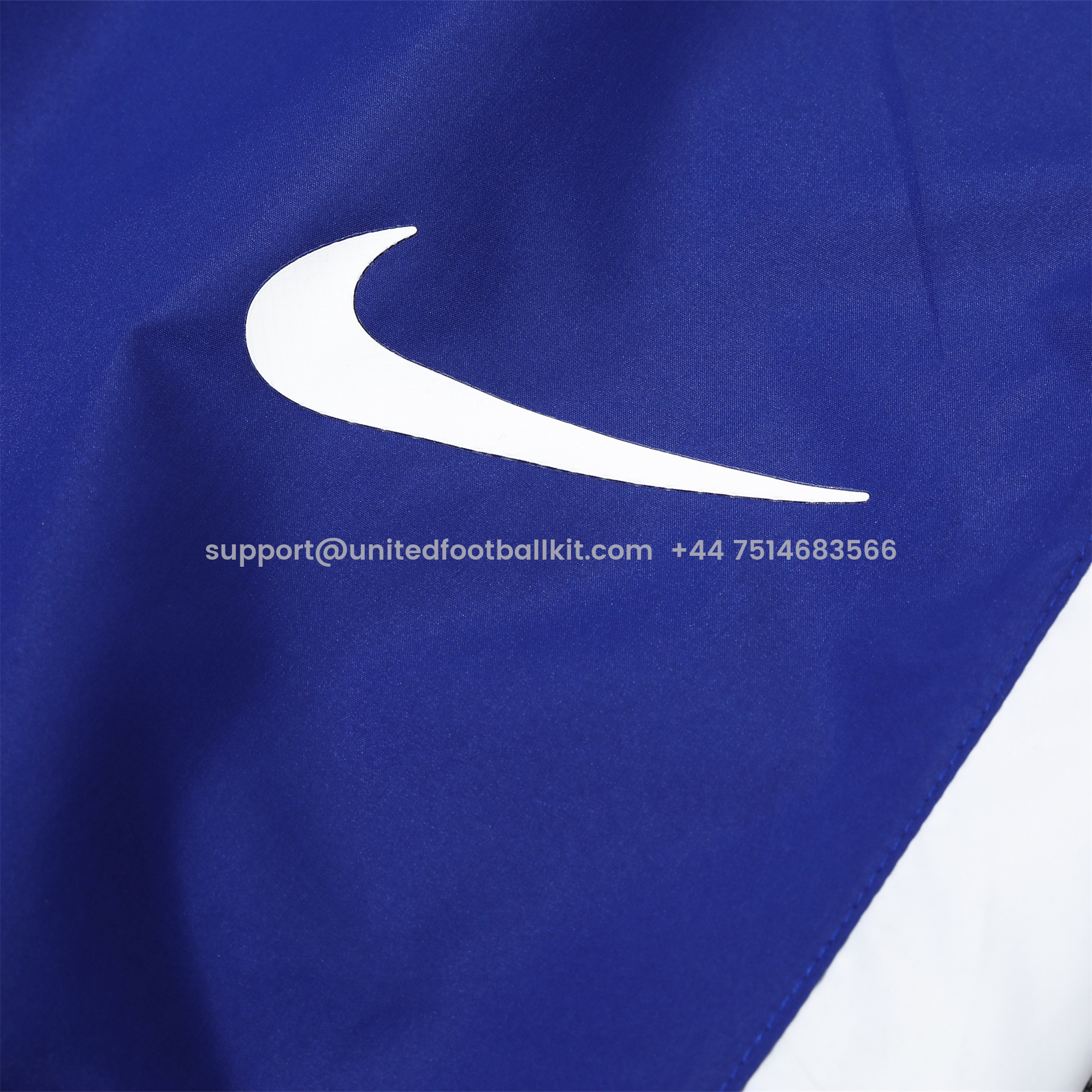Unitedfootballkit.com | France 2024 National Team Anthem Blue Hooded Windbreaker - Player Version -Customize Name, Number and Patch | Worldwide Shipping