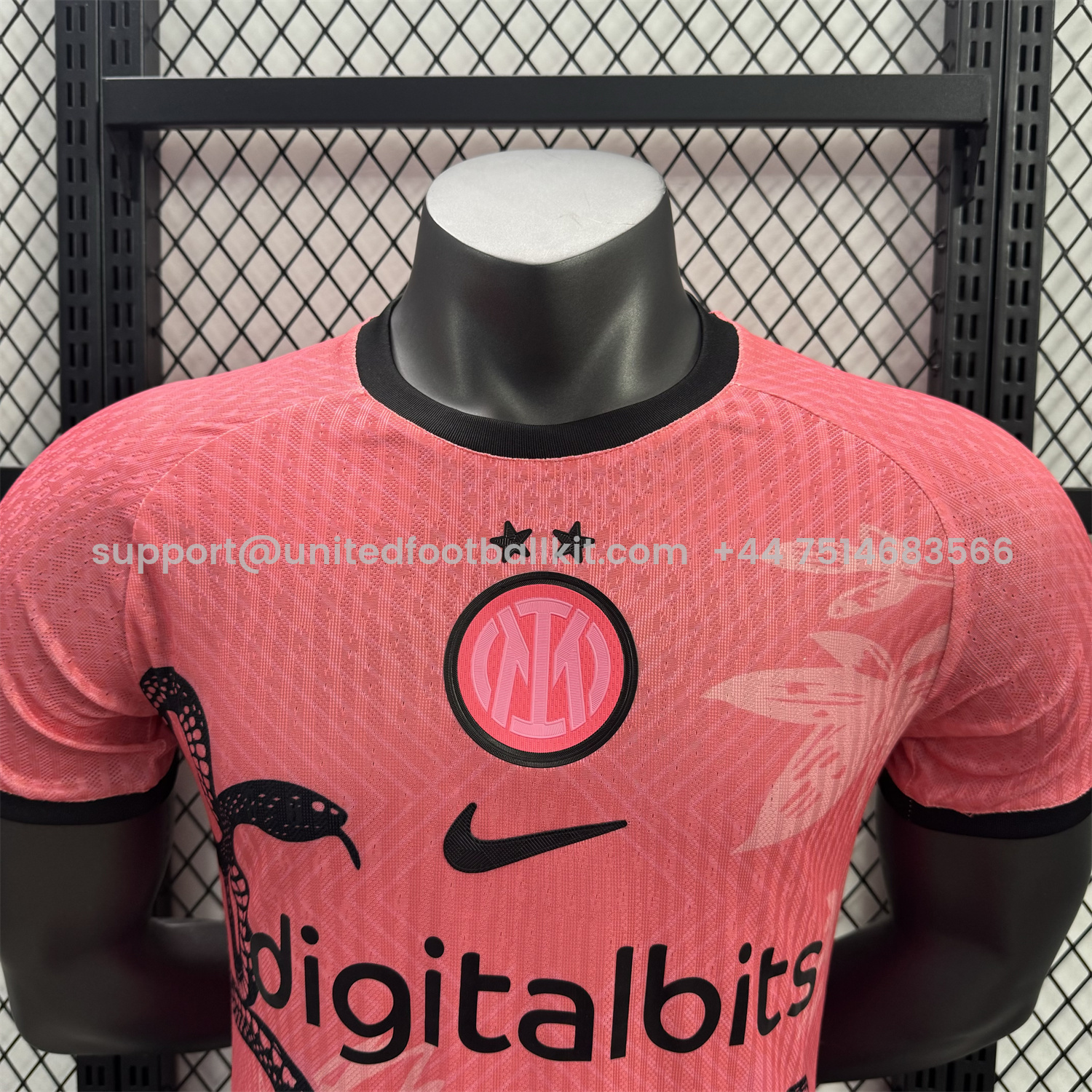 Unitedfootballkit.com | Inter Milan 25-26 Black Snake Special Pink Jersey - Player Version -Customize Name, Number and Patch | Worldwide Shipping