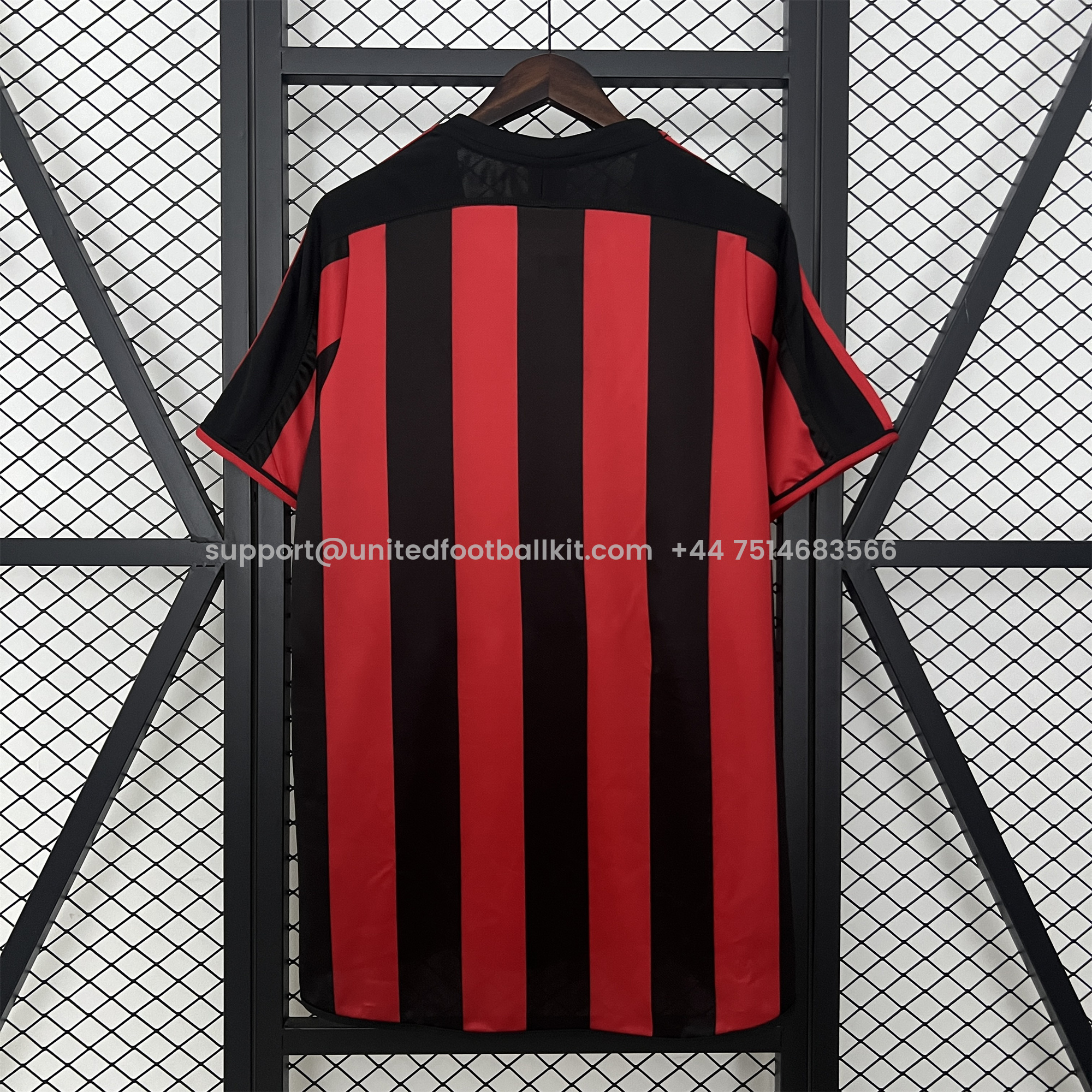 Unitedfootballkit.com | Retro AC Milan 2003-04 Home Jersey -Customize Name, Number and Patch | Worldwide Shipping