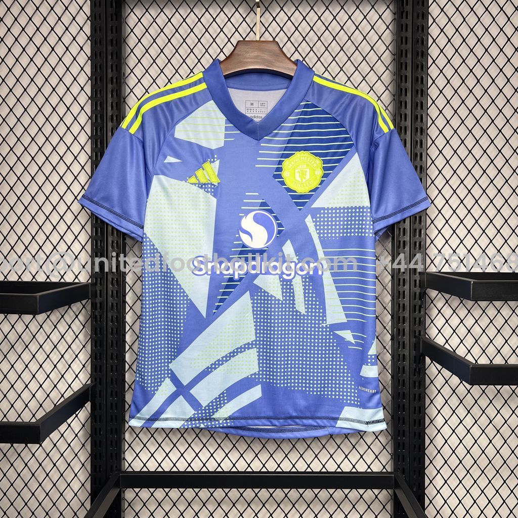 Unitedfootballkit.com | Manchester United 24-25 Blue Goalkeeper Jersey - Fans Version -Customize Name, Number and Patch | Worldwide Shipping