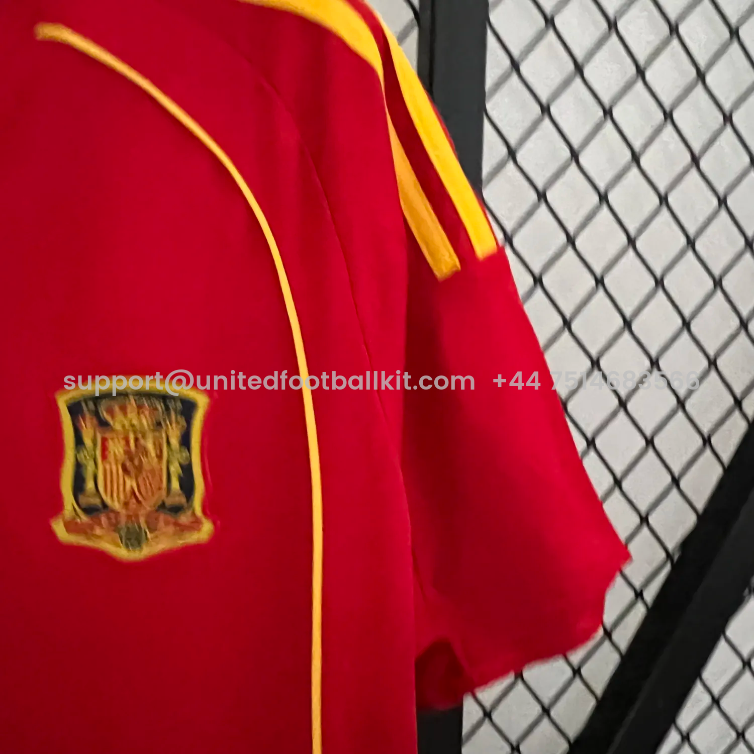 Unitedfootballkit.com | Retro Spain 2008 Home Stadium Jersey -Customize Name, Number and Patch | Worldwide Shipping