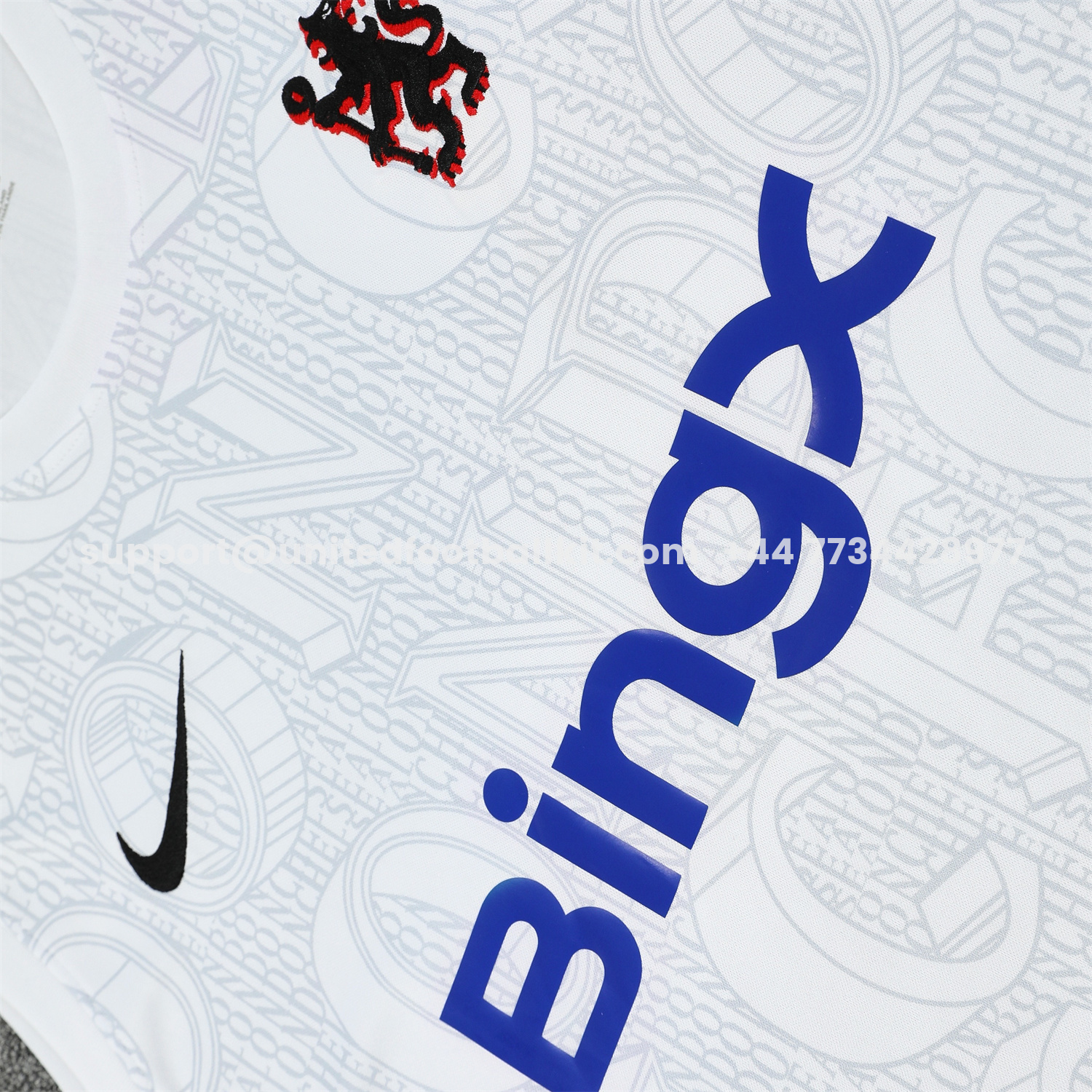 Unitedfootballkit.com | C.h.e.l.s.e.a 25-26 Training Vest Suit - White -Customize Name, Number and Patch | Worldwide Shipping