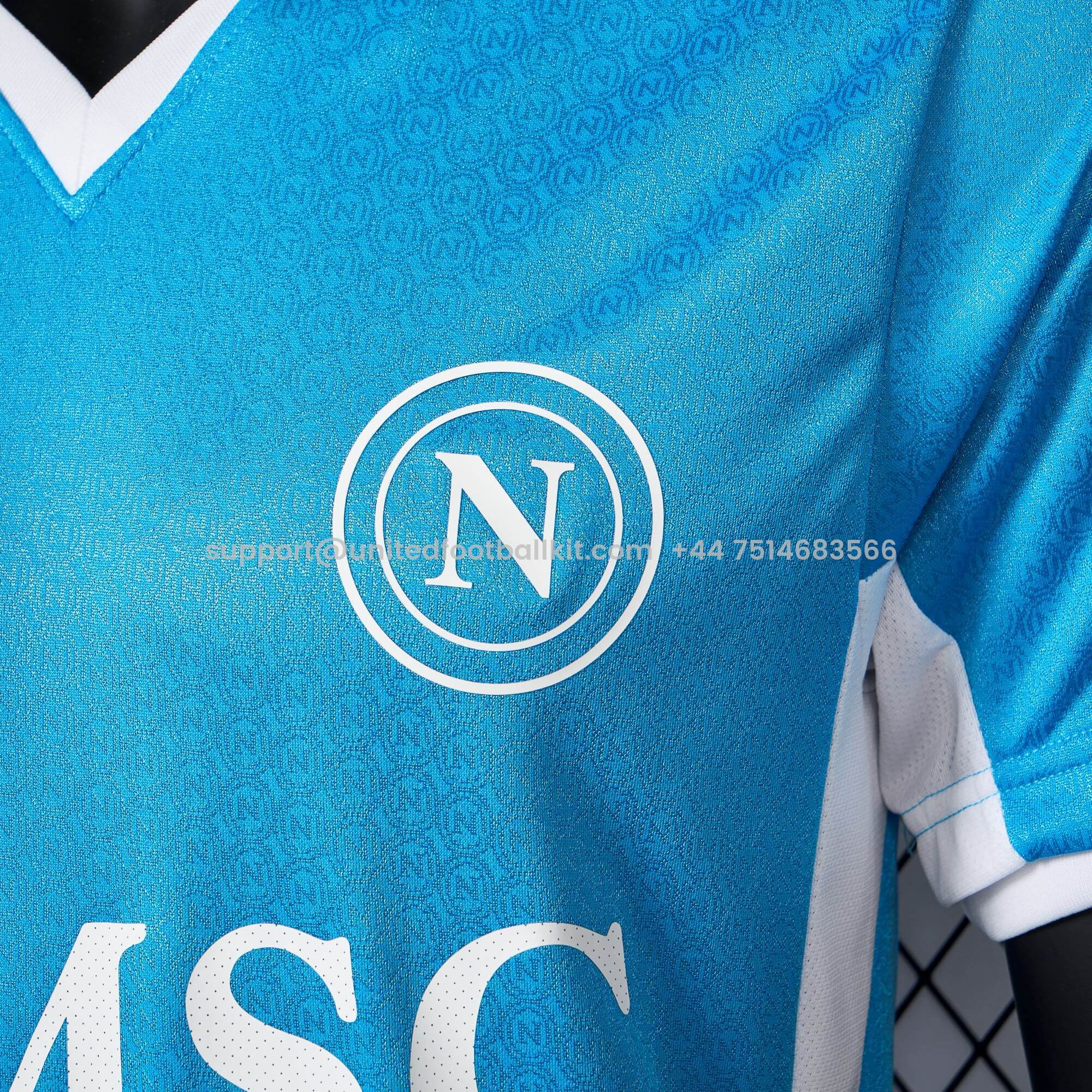 Unitedfootballkit.com | SSC Napoli 24-25 Home Stadium Jersey - Player Version -Customize Name, Number and Patch | Worldwide Shipping