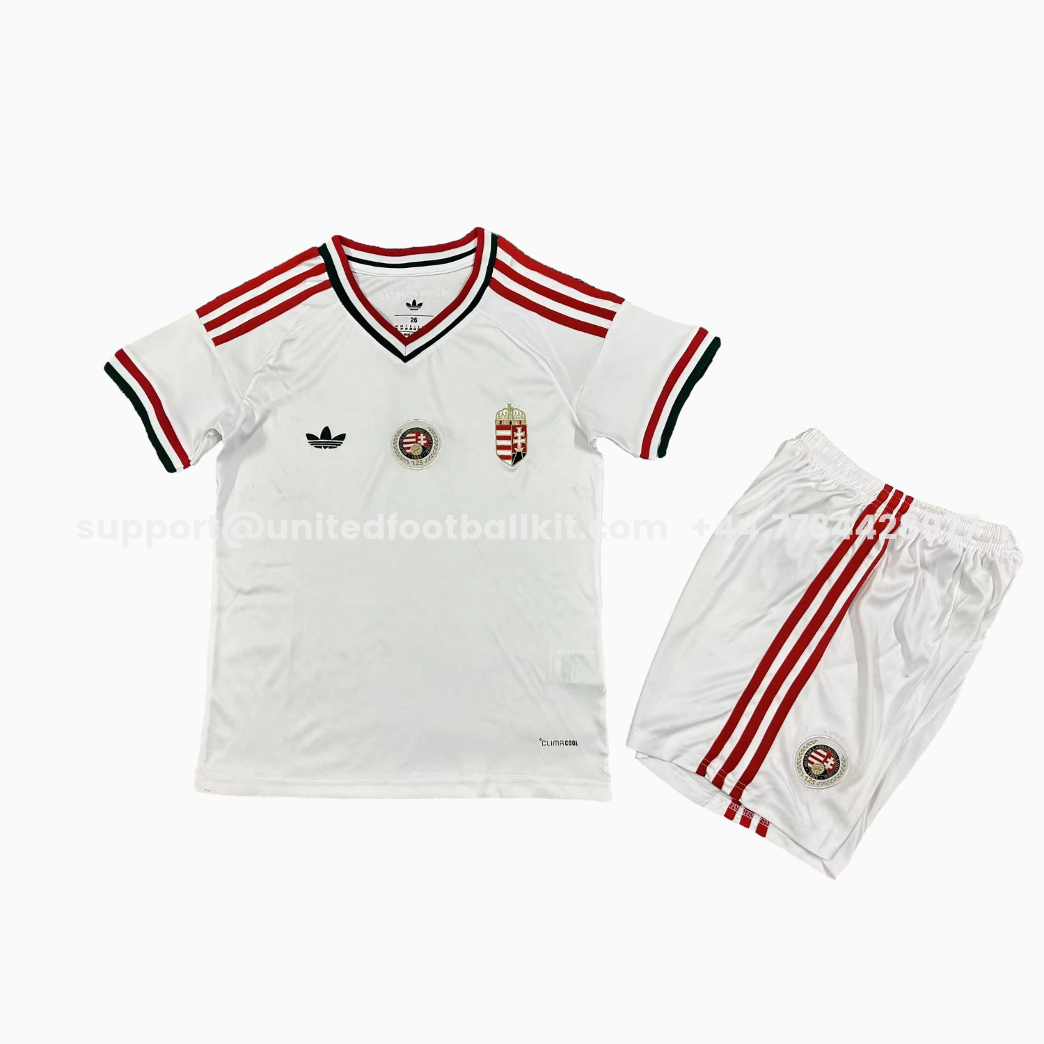 Unitedfootballkit.com | Hungary 2026 Away Kids Kit -Customize Name, Number and Patch | Worldwide Shipping