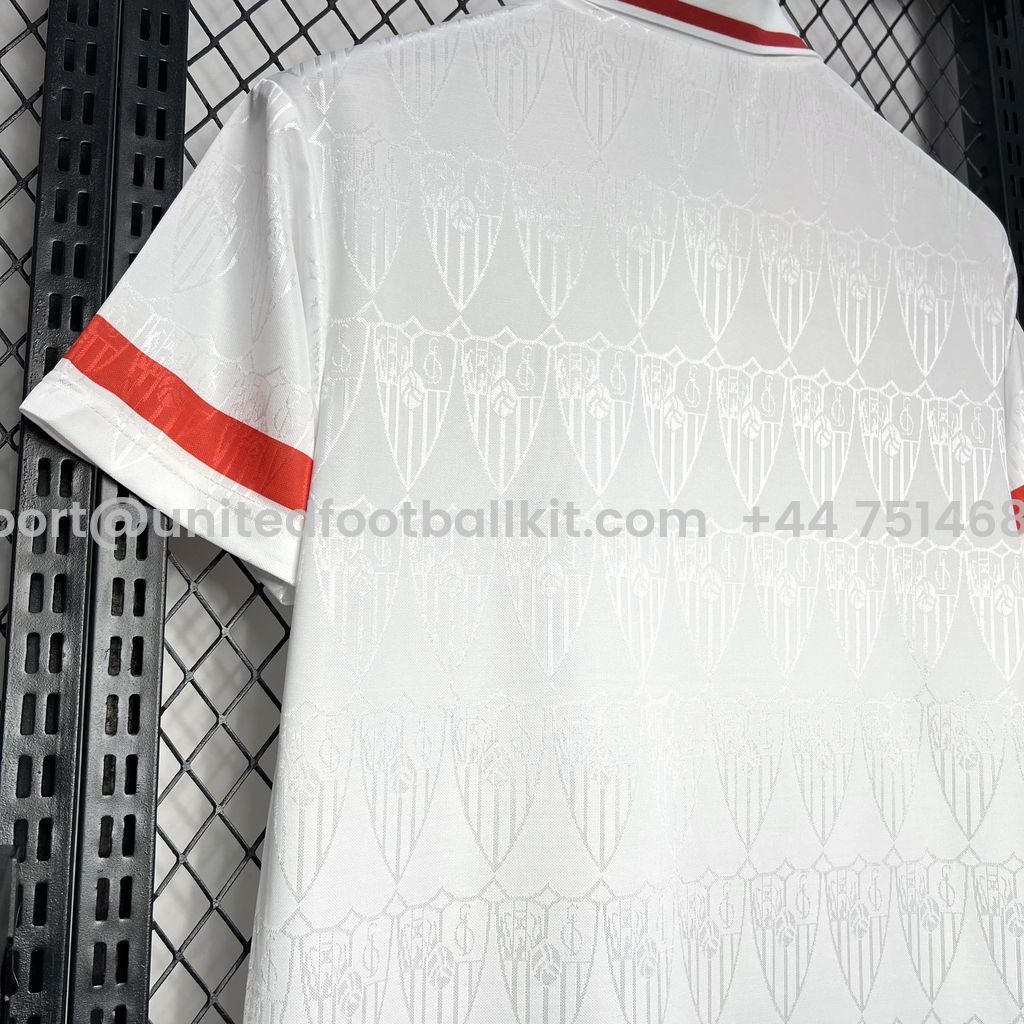 Unitedfootballkit.com | Retro Sevilla FC 1993-94 Home Jersey -Customize Name, Number and Patch | Worldwide Shipping