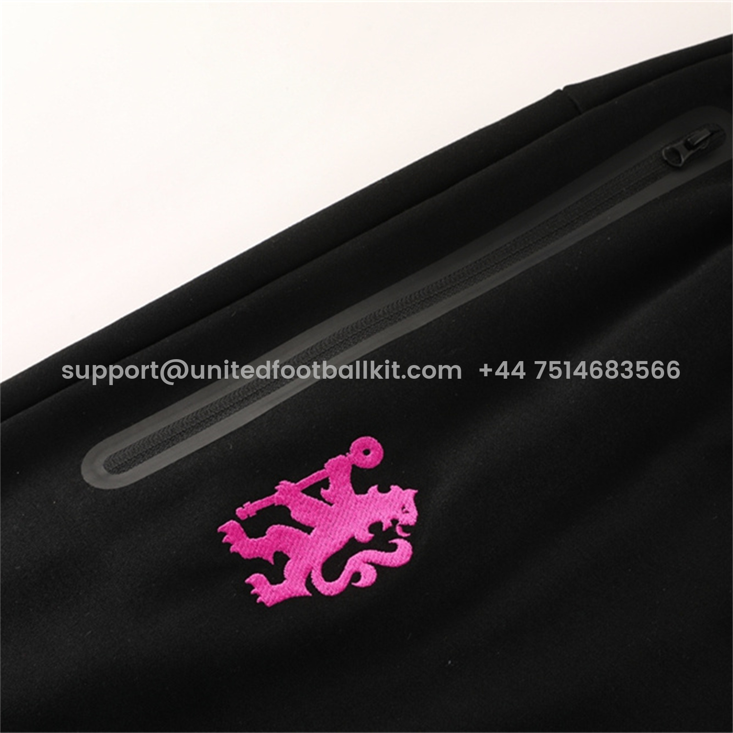 Unitedfootballkit.com | C.H.E.L.S.E.A 24-25 Jacket Training Tracksuit - Black Jackets & Pants -Customize Name, Number and Patch | Worldwide Shipping