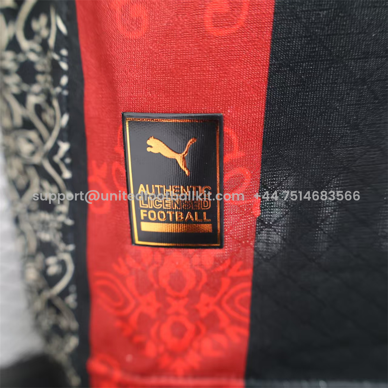 Unitedfootballkit.com | AC Milan 25-26 Team Name Advertisement Red & Black POLO Special Jersey - Player Version -Customize Name, Number and Patch | Worldwide Shipping