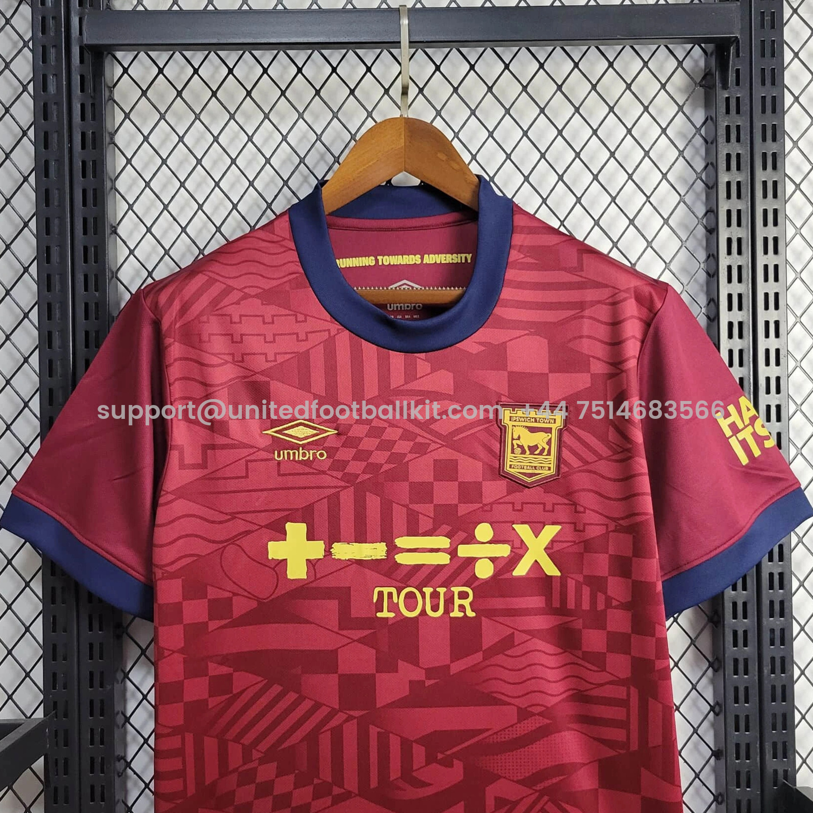 Unitedfootballkit.com | Ipswich Town 24-25 Away Jersey - Fans Version -Customize Name, Number and Patch | Worldwide Shipping