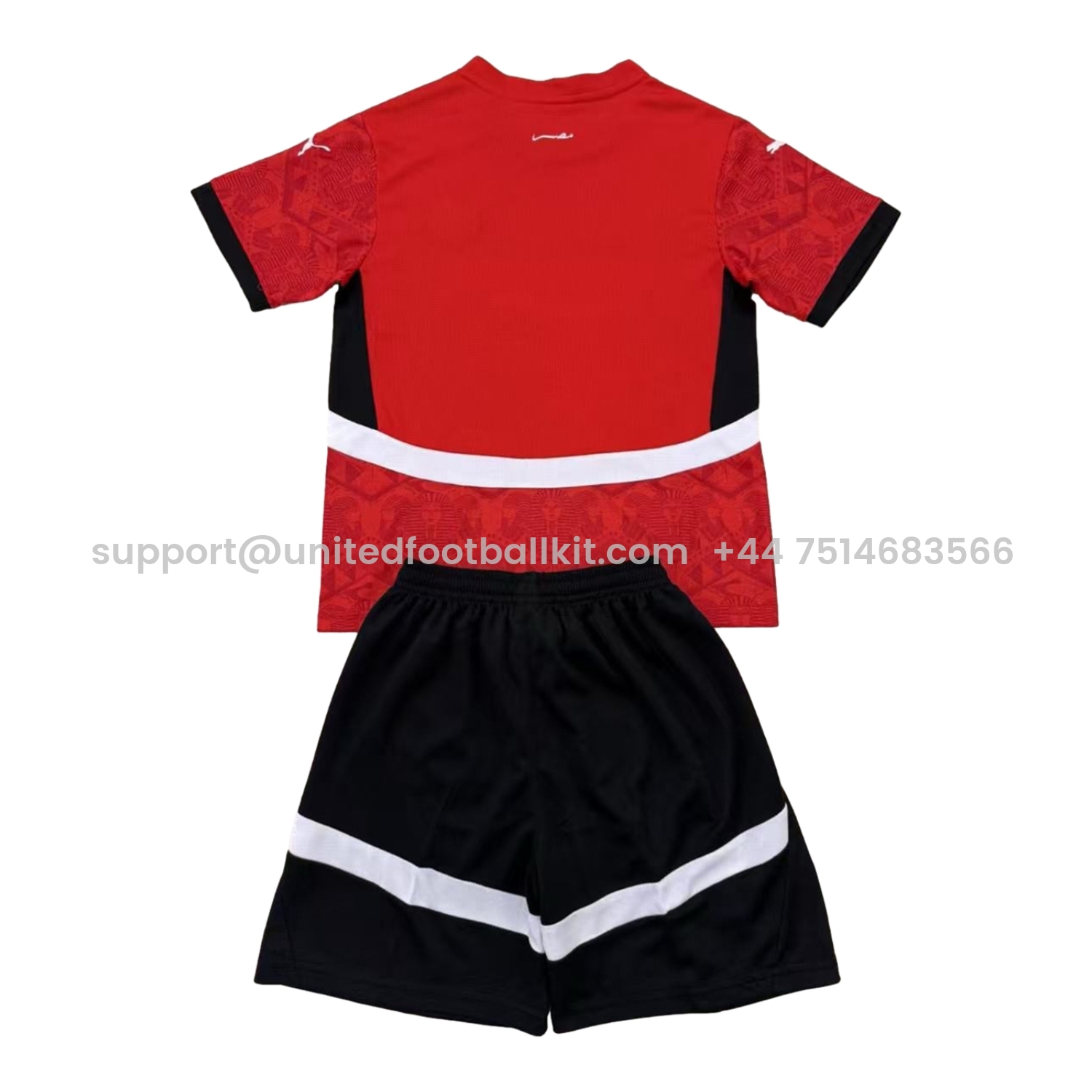 Unitedfootballkit.com | Egypt 24-25 Home Kids Kit -Customize Name, Number and Patch | Worldwide Shipping
