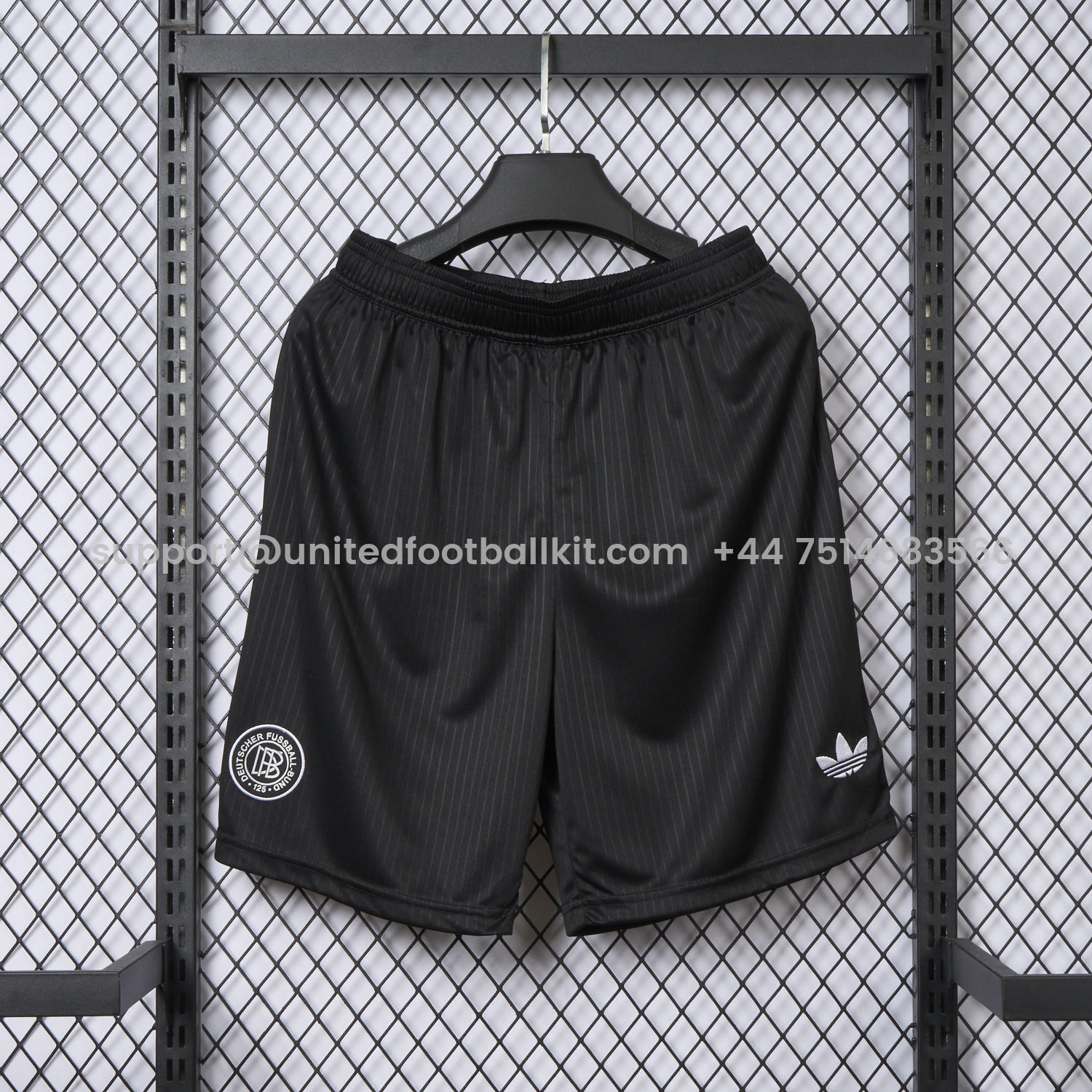 Unitedfootballkit.com | Germany 2025 125-Year Anniversary Black Shorts - Fans Version -Customize Name, Number and Patch | Worldwide Shipping