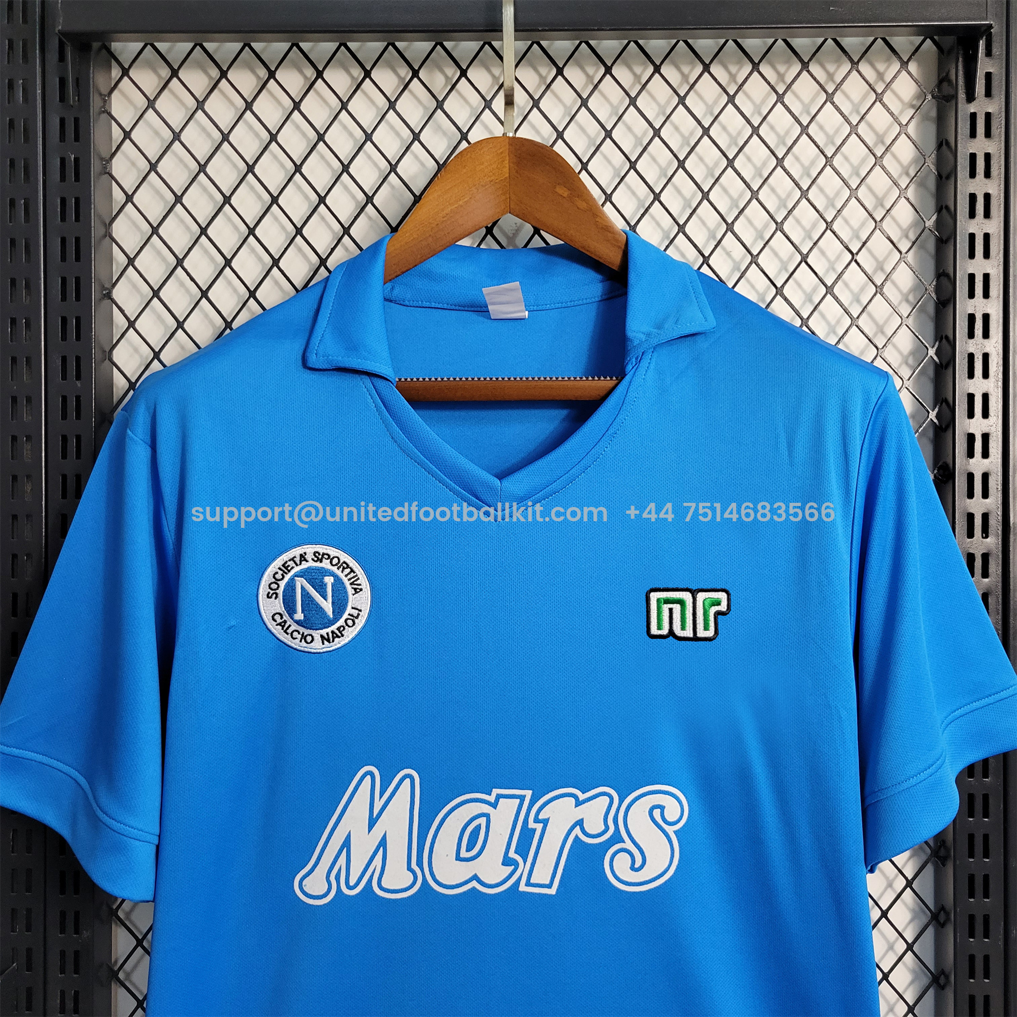 Unitedfootballkit.com | Retro Napoli 1988-89 Home Stadium Jersey -Customize Name, Number and Patch | Worldwide Shipping