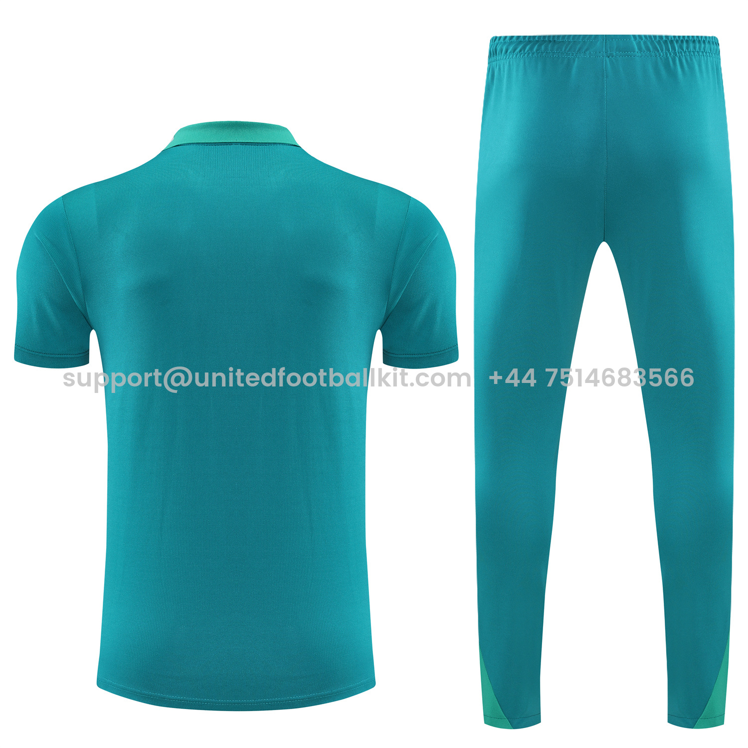 Unitedfootballkit.com | Portugal 25-26 POLO Short-Sleeve Training Set - Blue Green Top and Pants -Customize Name, Number and Patch | Worldwide Shipping