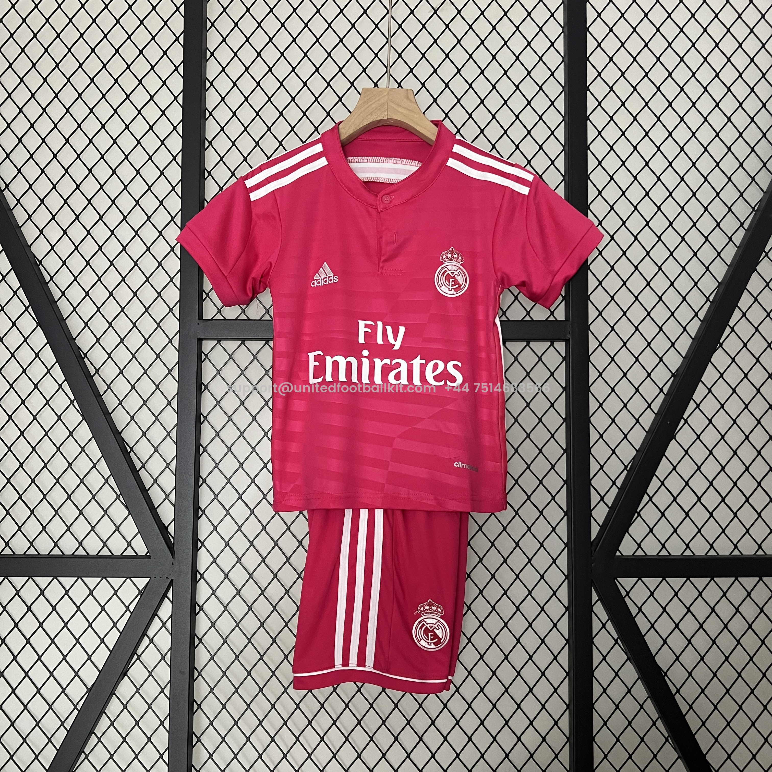 Unitedfootballkit.com | Retro Real Madrid 14-15 Away Stadium Kids Kit -Customize Name, Number and Patch | Worldwide Shipping