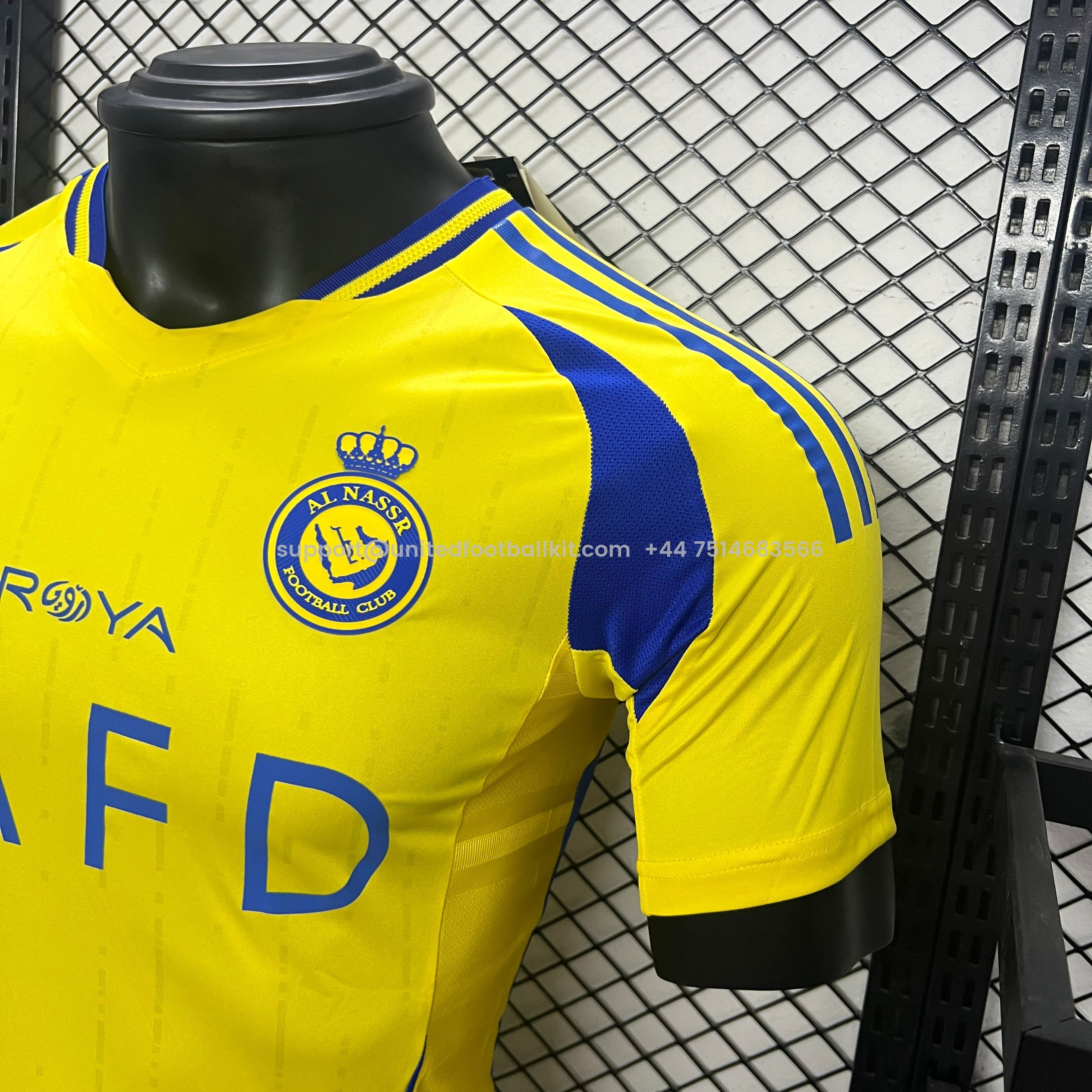 Unitedfootballkit.com | Al Nassr Riyadh Victory 24-25 Home Stadium Jersey - Player Version -Customize Name, Number and Patch | Worldwide Shipping